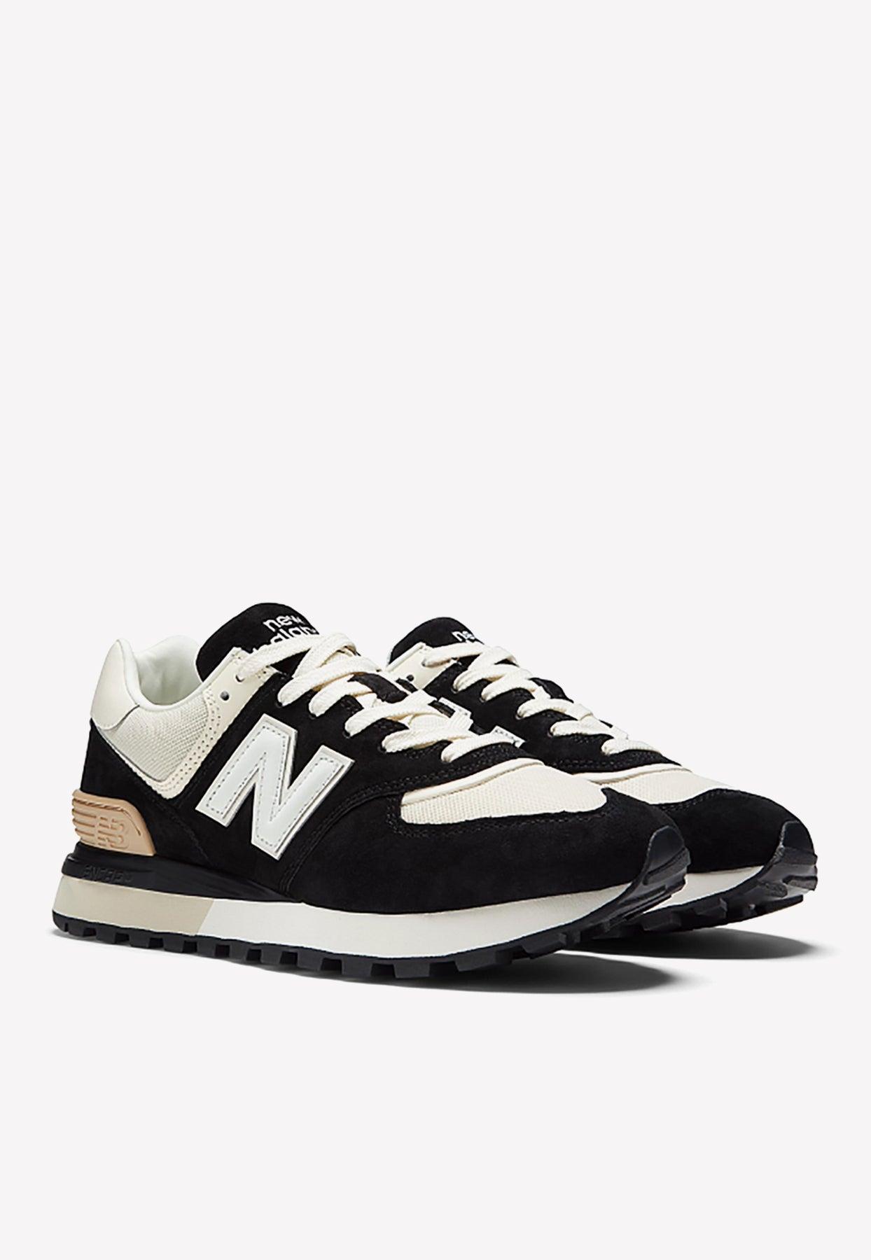 New Balance 574 Legacy Low-top Sneakers In Black With Angora | Lyst