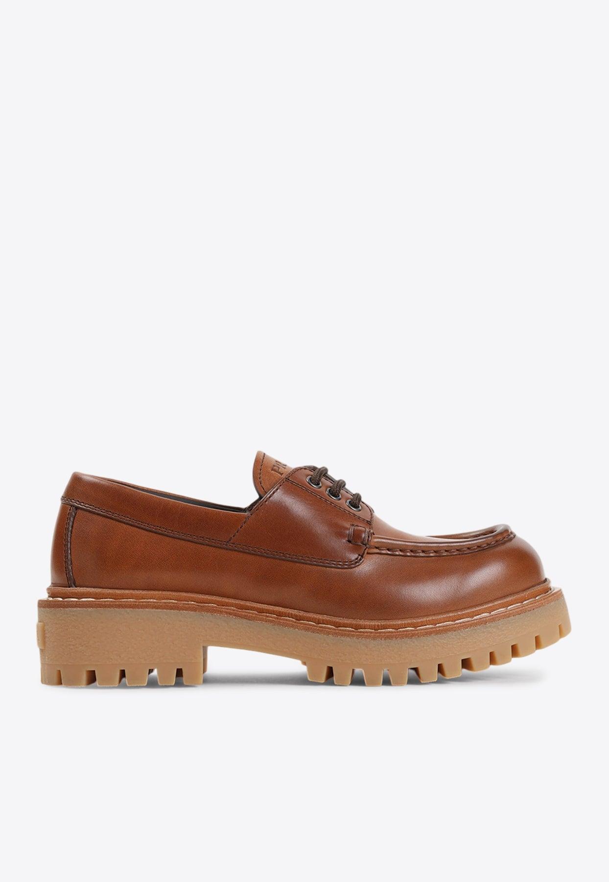 ローファー・オックスフォード PRADA Women Laced up Shoes 1D985NFD040055 F0038 BROWN $_12.JPG?set_id=880000500F