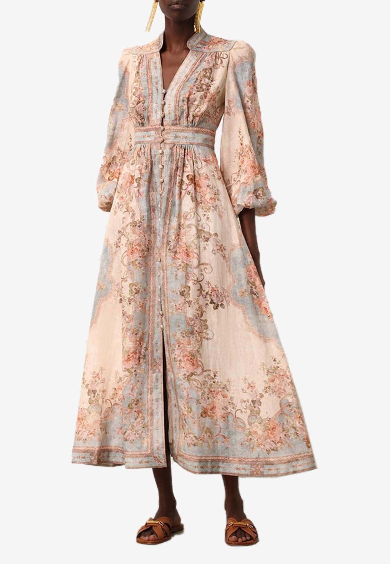 zimmermann august printed linen midi dress Zimmermann August printed linen midi dress Zimmermann