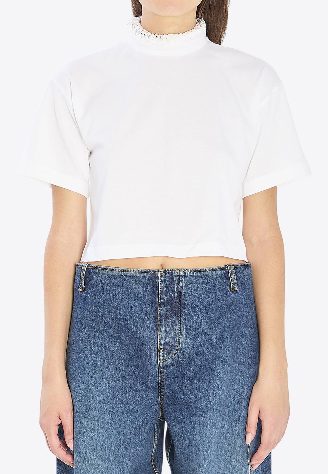 ALAÏA ホワイト Tシャツ サイズ36 shirt with logo Alaïa - White T