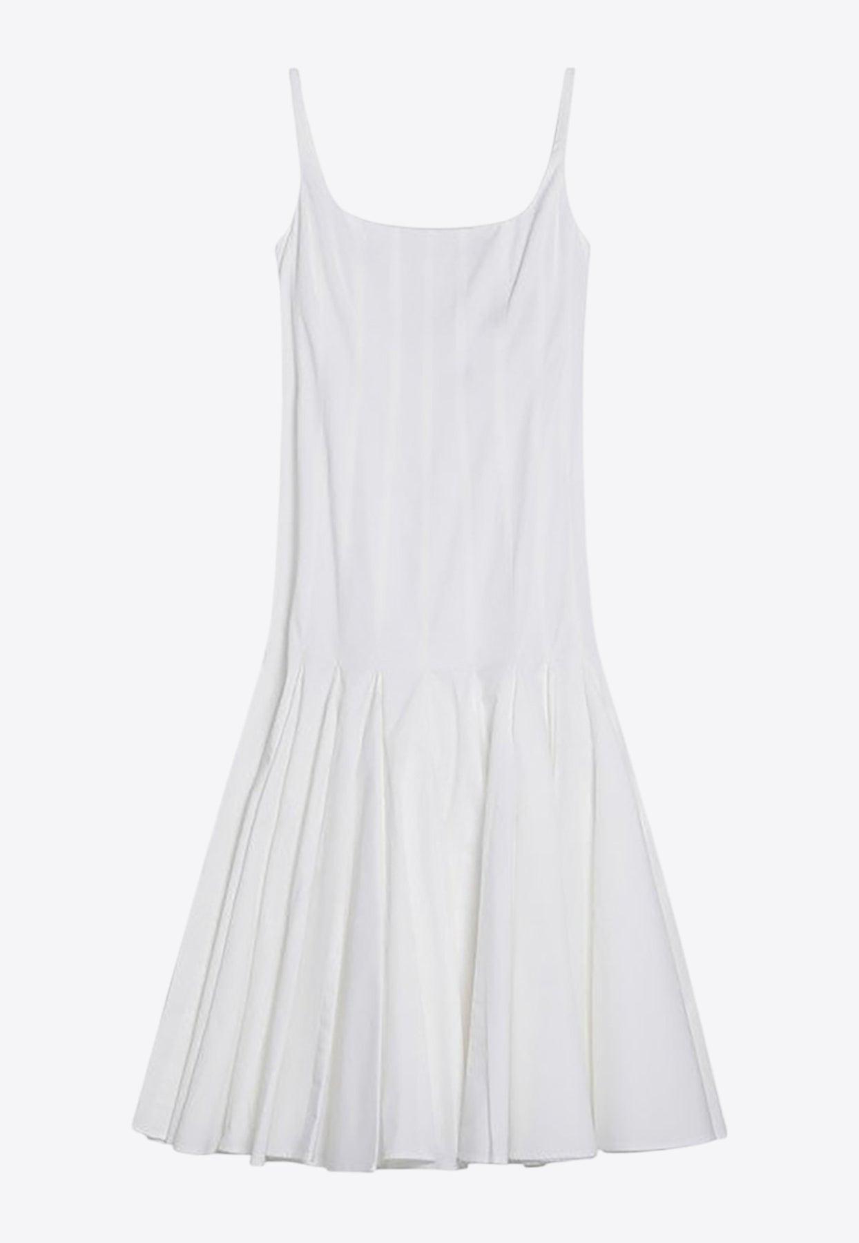 Jacquemus Agave Flared Midi Dress in White | Lyst