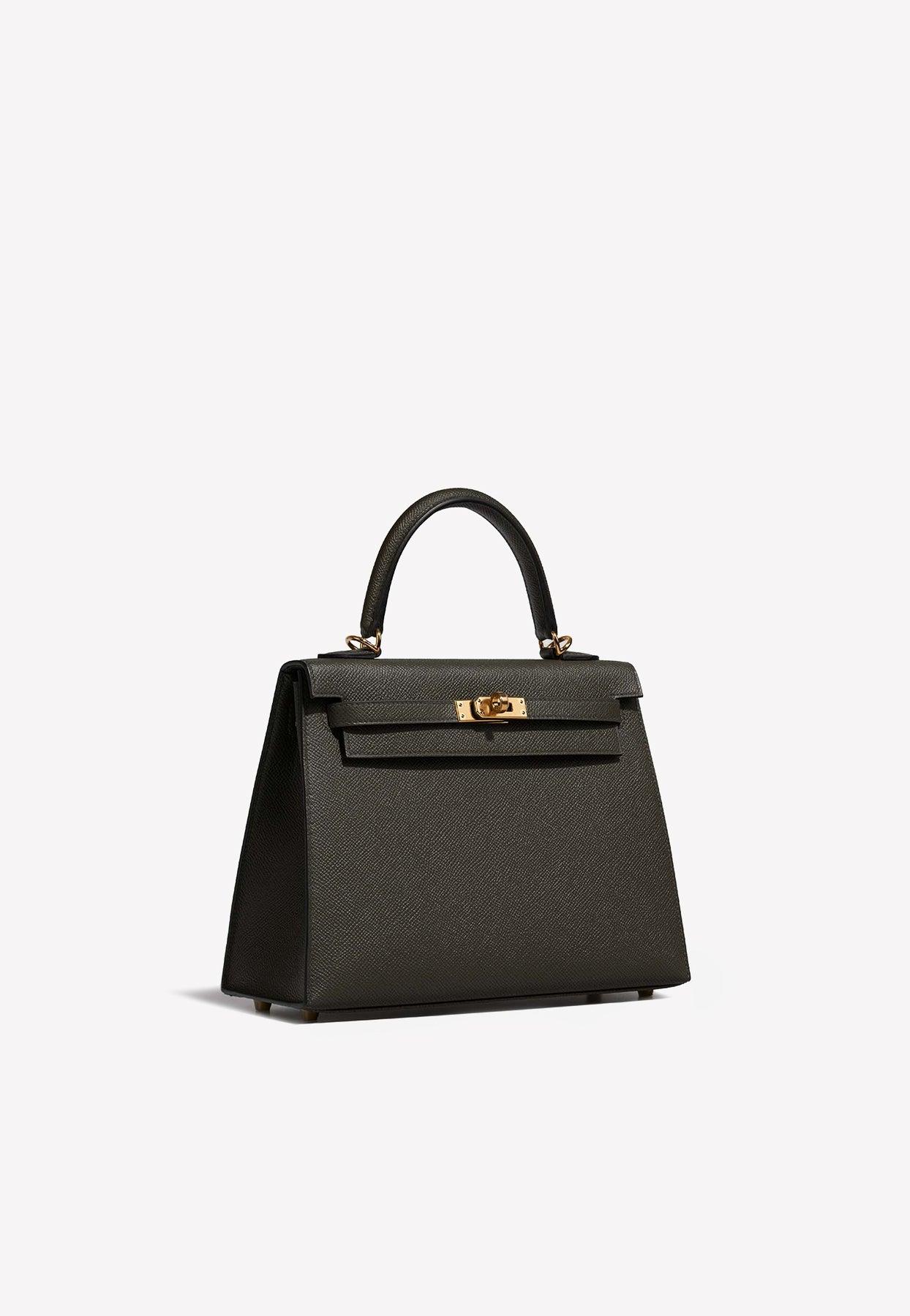 Hermès Kelly 25 In Vert De Gris Epsom Leather With Gold Hardware