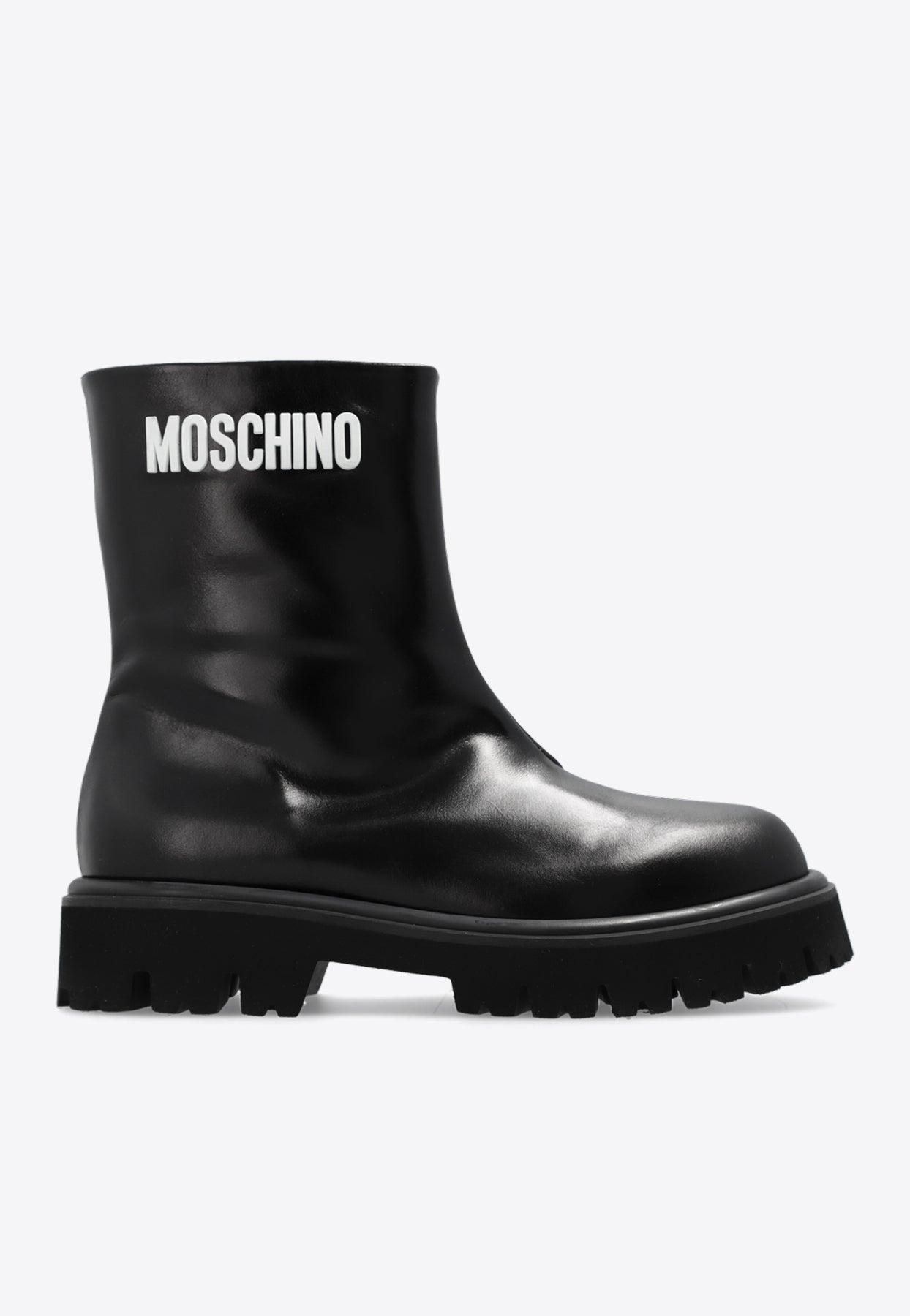 Love Moschino 40mm logo-tape Chelsea boots - Black