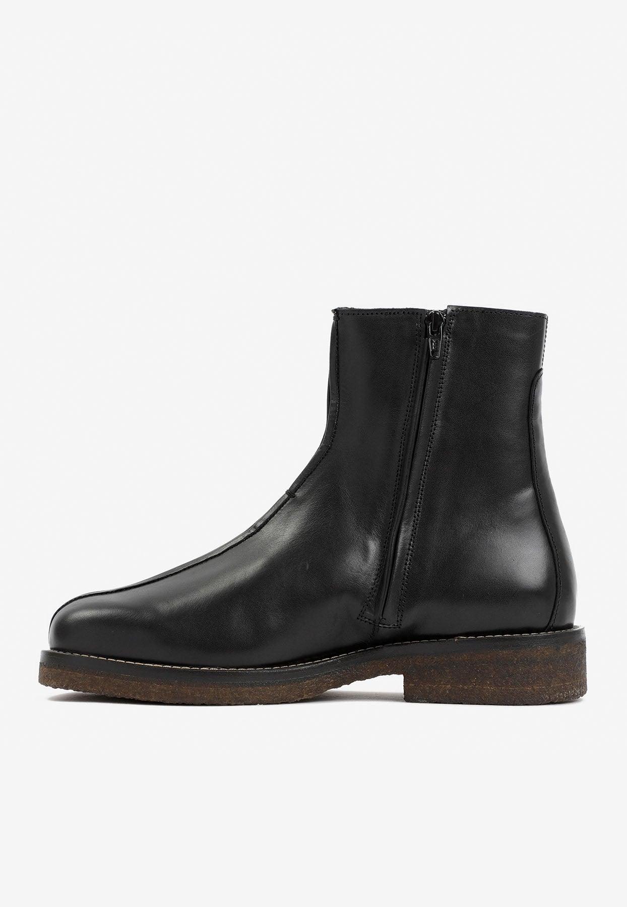 Lemaire Ankle Leather Boots in Black for Men   Lyst