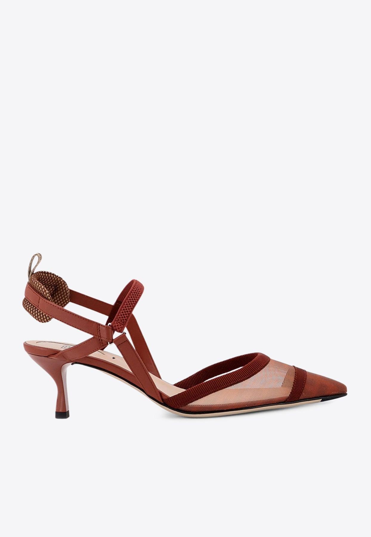 パンプス Fendi Slingbacks Fendi Colibri High Heeled Slingbacks In Rhinestone – SANDS