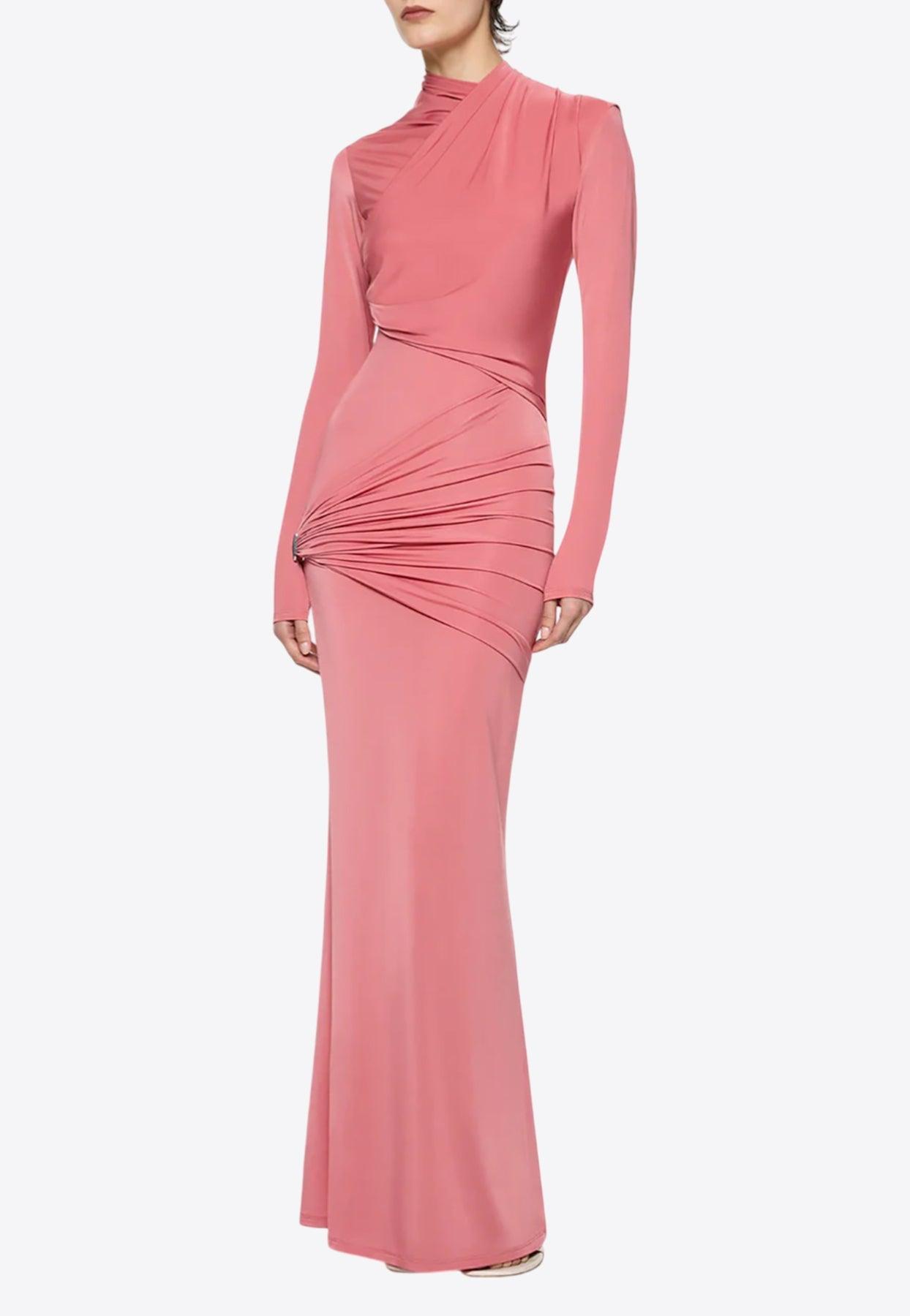 strapless open back dress Beautiful Pink A-Line Crew Lace Sleeveless Lace Floor-Length Mother of The Bride Dresses Wedding Guest Dress