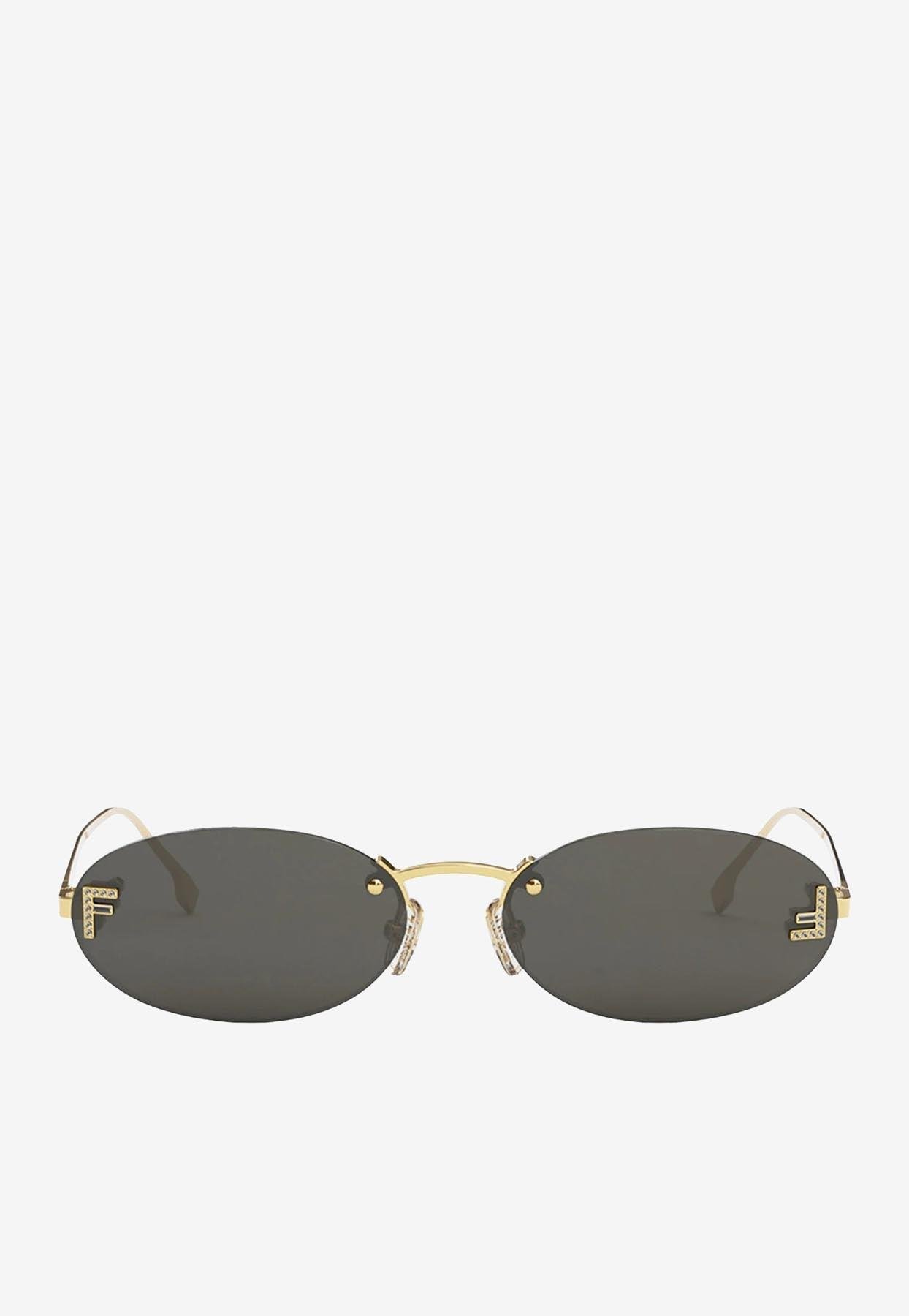 Fendi First Oval Sunglasses in Pink