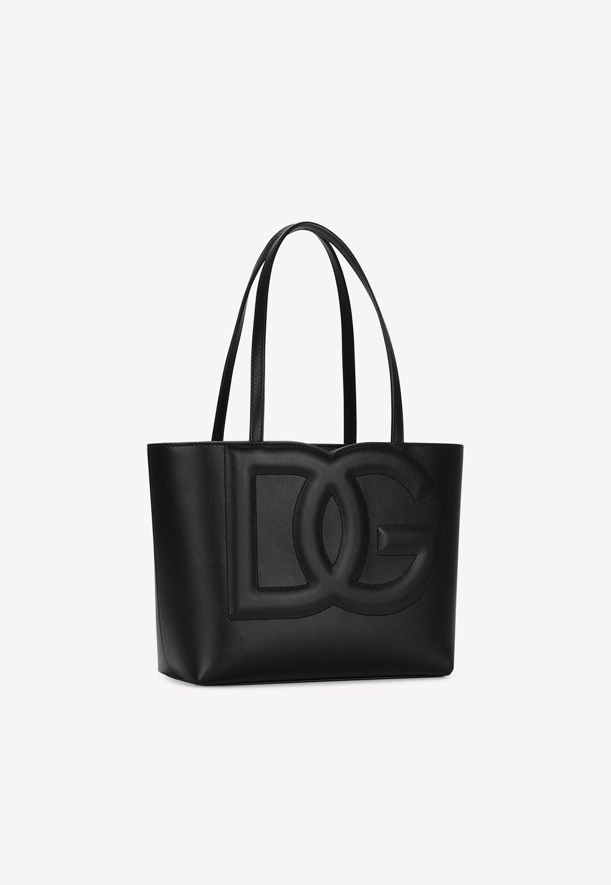 Dolce & Gabbana Dg Leather Tote Bag in Black | Lyst
