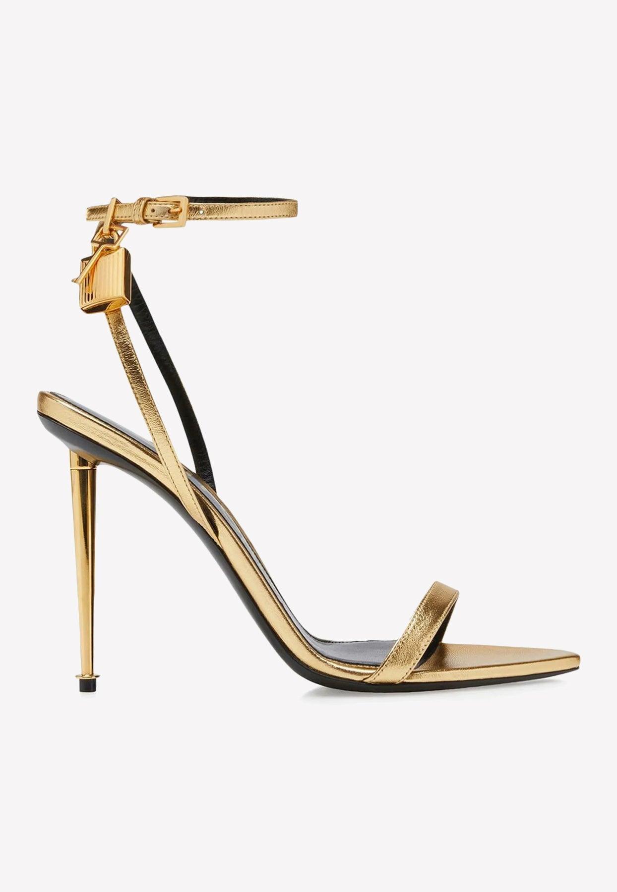 Tom Ford 105 Padlock Leather Sandals in White | Lyst UK
