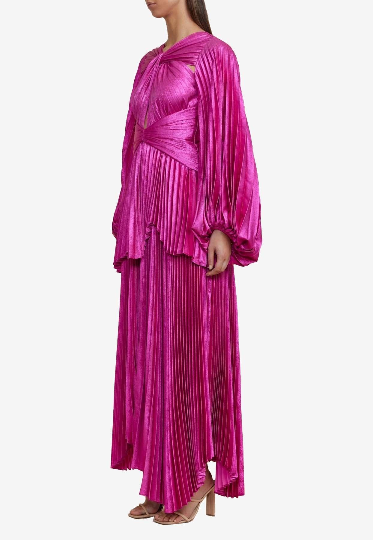 acler pink pleated dress FIXBY MAXI DRESS