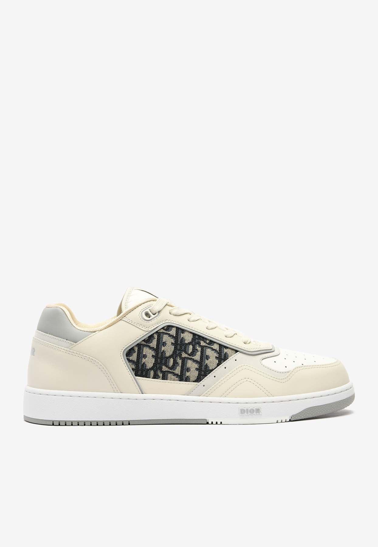 スニーカー Dior Homme Low-Top B27 Uptown Sneakers B27 Uptown Low-Top Sneaker Black Smooth Calfskin with Beige