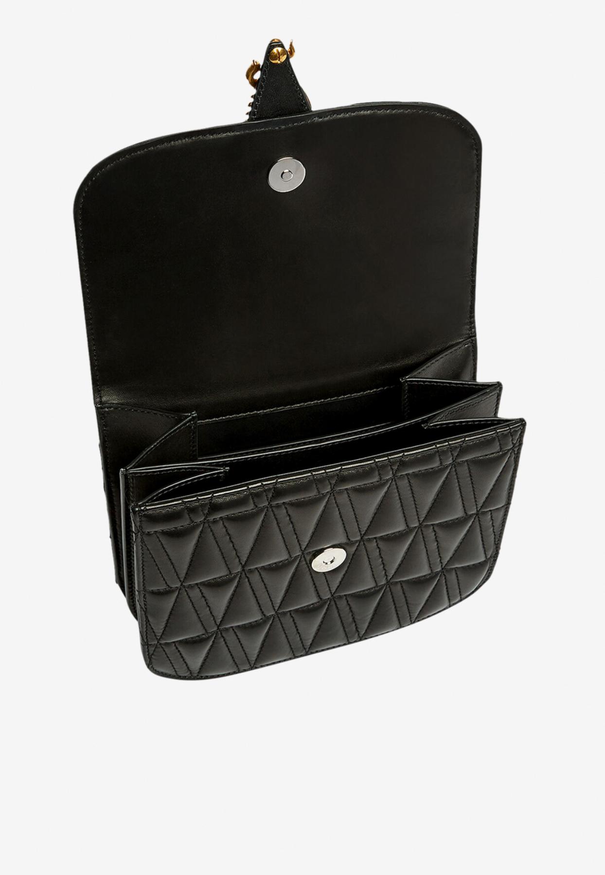 Versace Virtus Leather Top Handle Bag - Black Handle Bags, Handbags -  VES124118