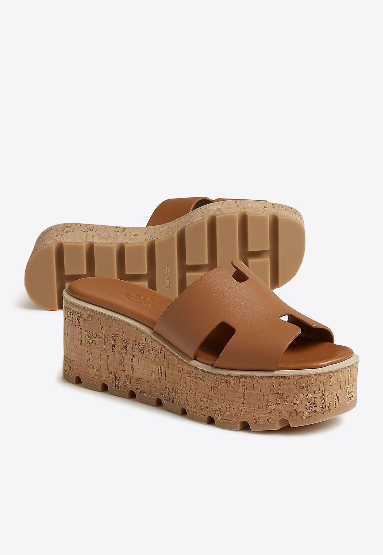 Hermès Eze 30 Sandals In Calf Leather in Brown | Lyst
