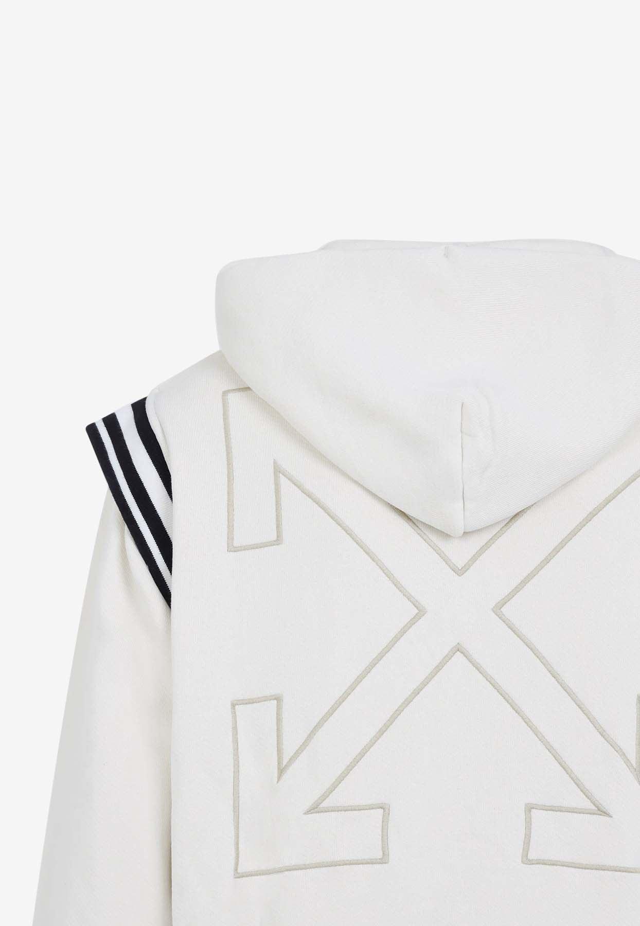 Off-White c/o Virgil Abloh Logo Varsity Hooded Jacket in