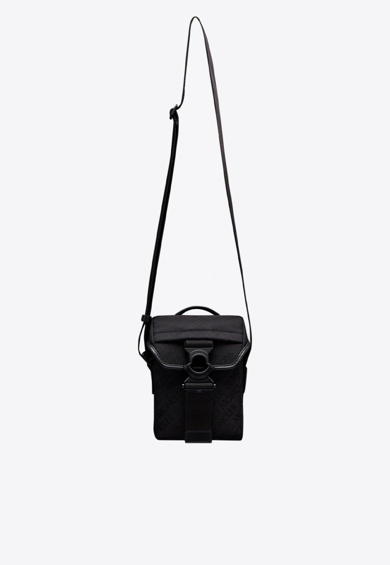 Moncler Synthetic Spread Logo Jacquard Crossbody Bag in Black for Men ...