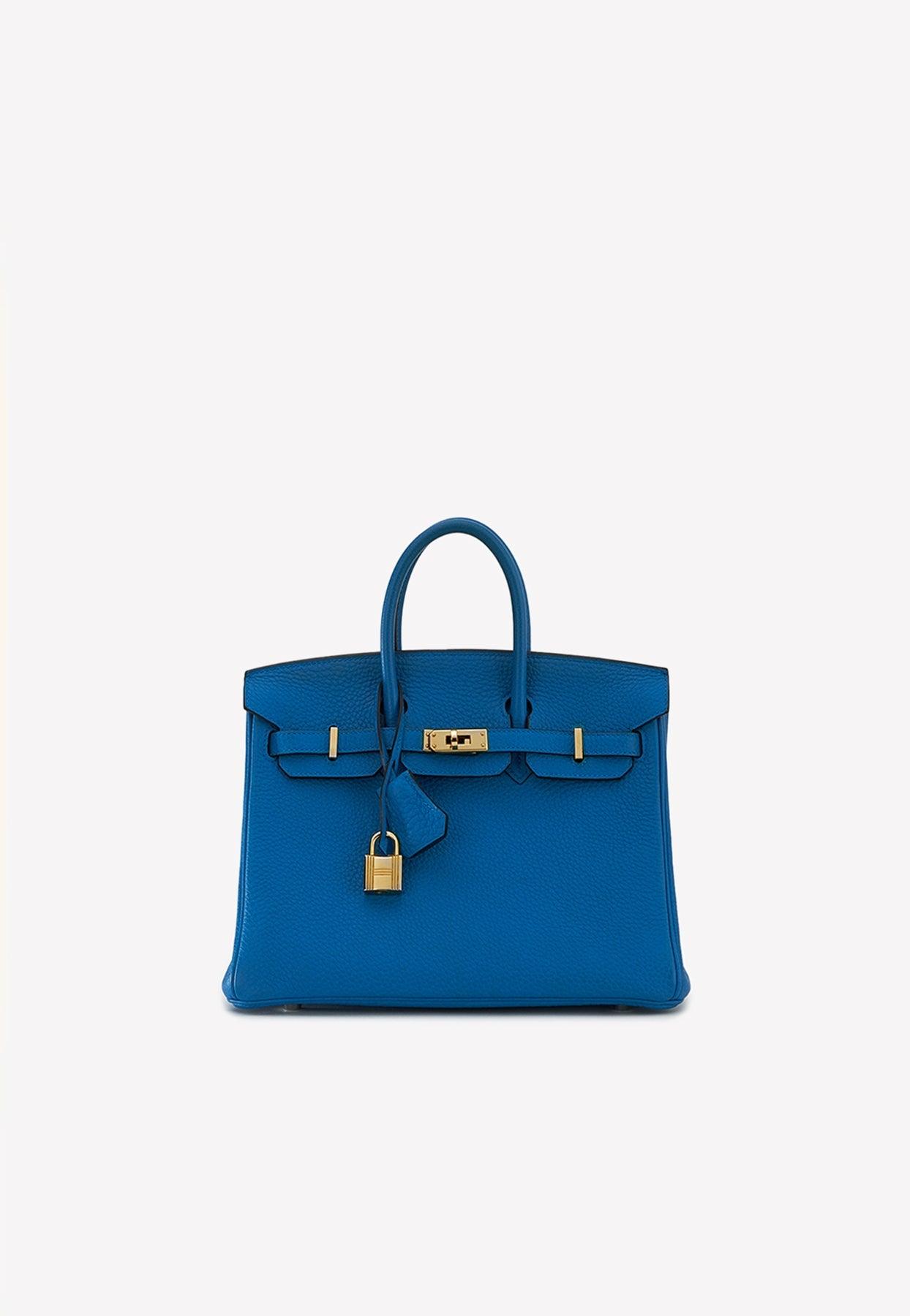 hermes blue birkin handbag
