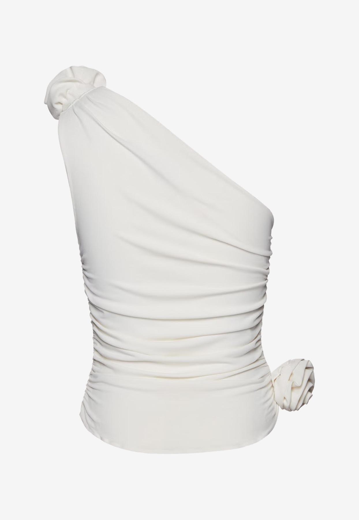 【関税込み】Magda Butrym ホワイト ワンショルダー トップス Women's Tops | Magda Butrym | Official Womenswear Luxury