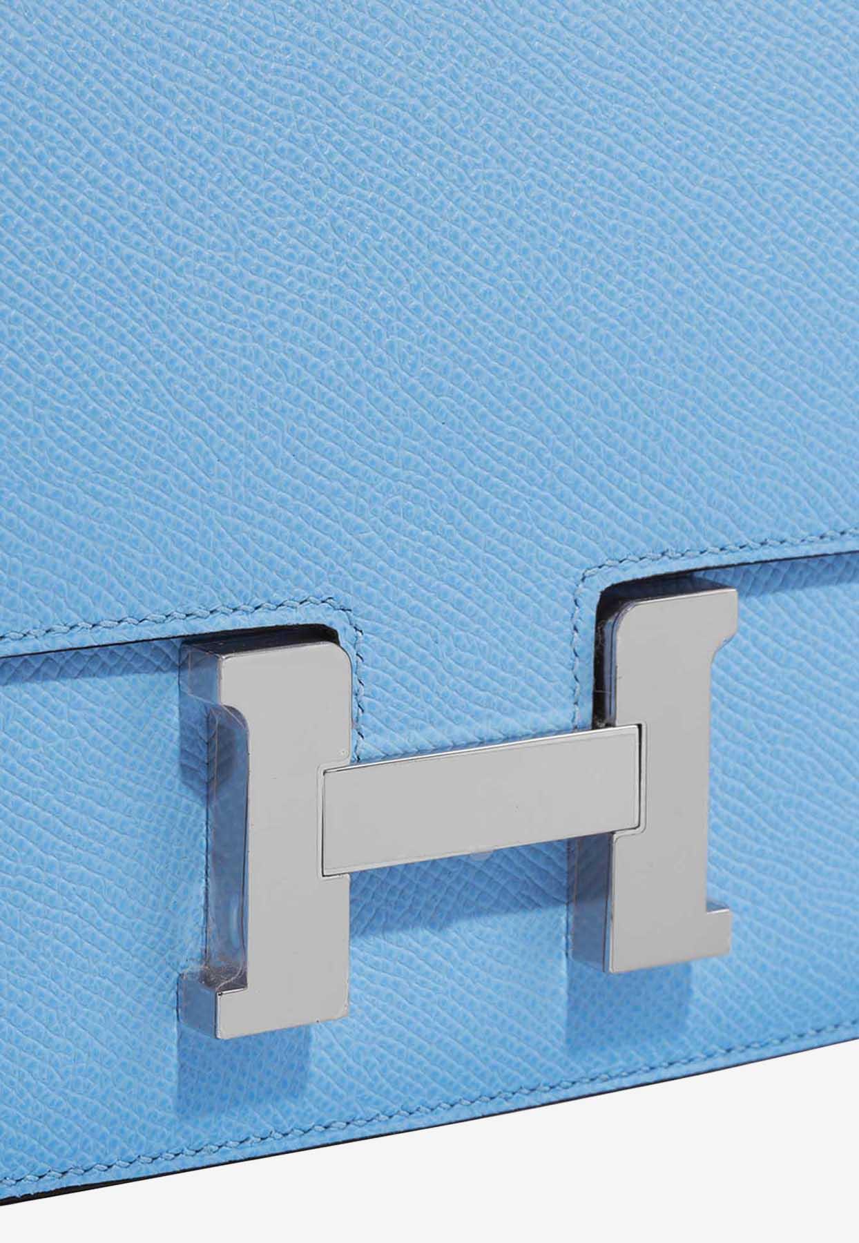 HERMES Constance 24 Blue Celeste Epsom Leather Palladium Hardware 2022 –  Lux Addicts