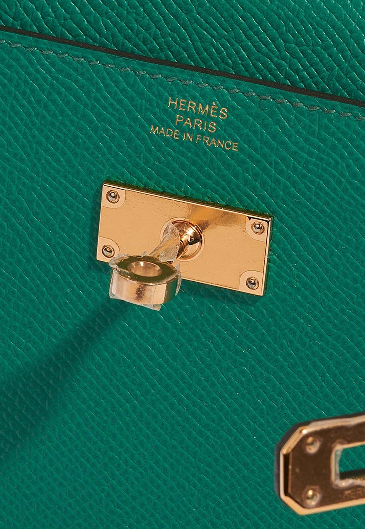 Hermes Vert Amande Epsom Leather Gold Finish Constance 18 Bag