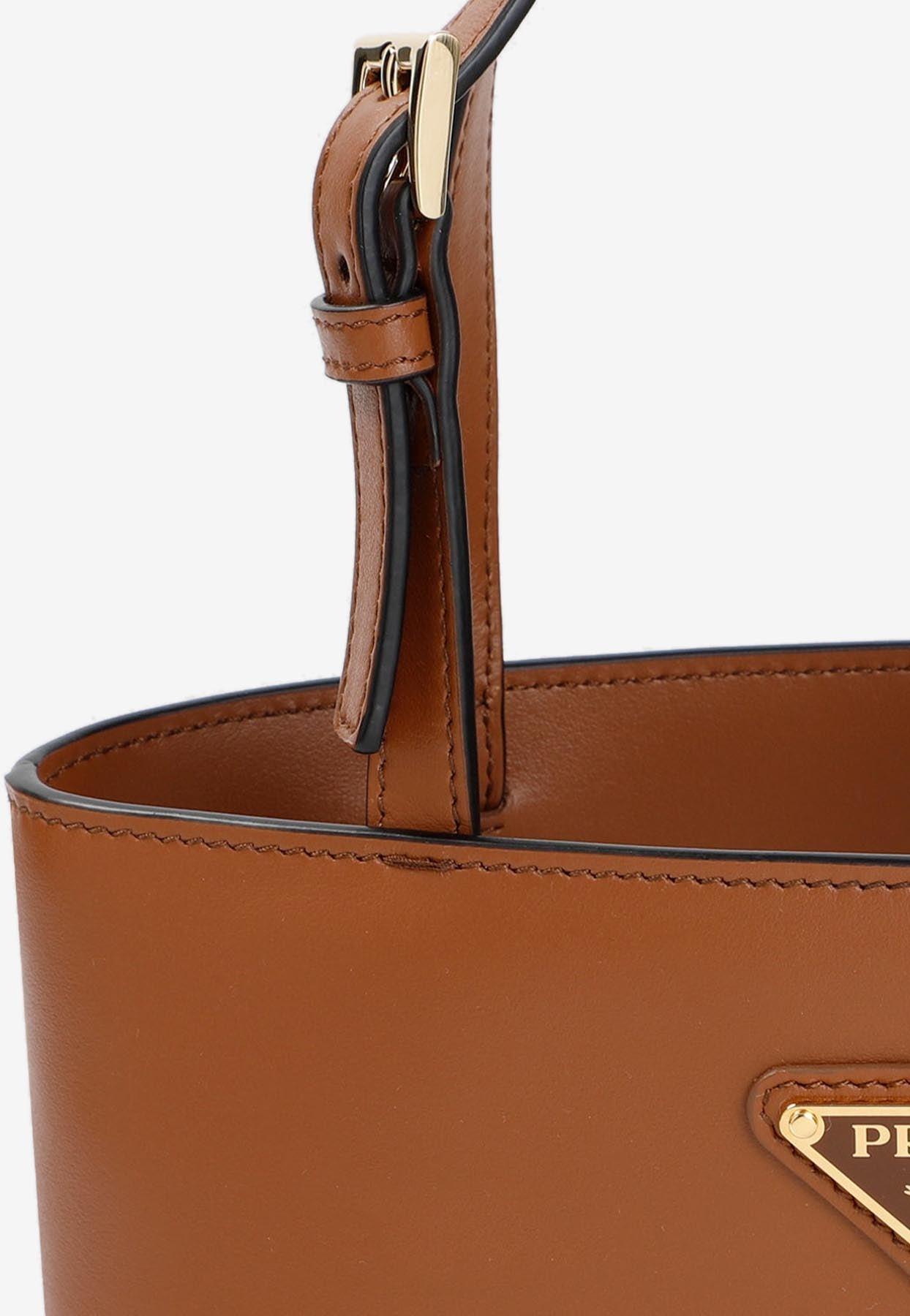 Prada Leather Crossbody Bag Camel