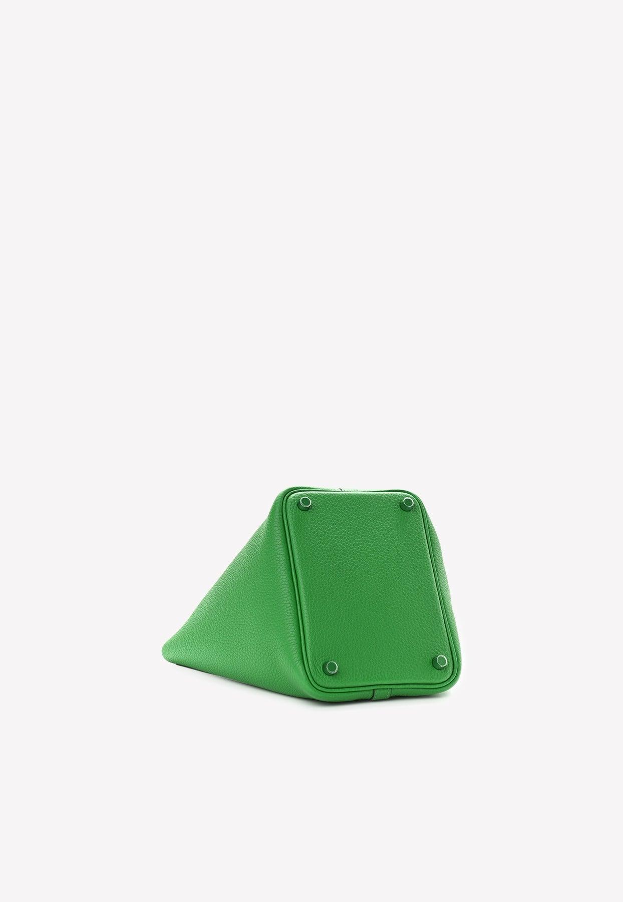 Hermès 2021 Clemence Monochrome Picotin Lock 18 - Green Bucket Bags,  Handbags - HER529616