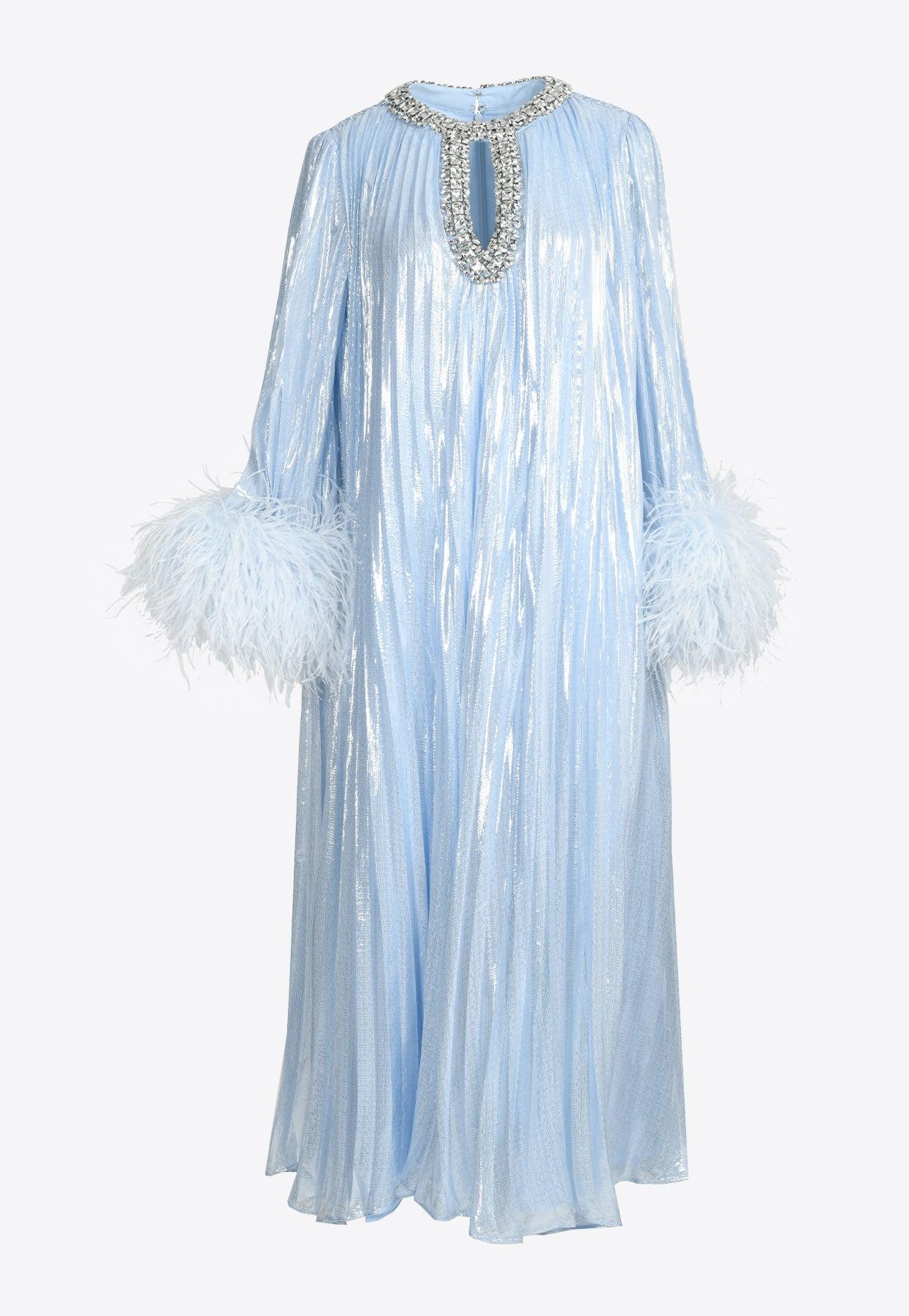 white christmas dresses Baby Blue Chiffon Cami main image 1