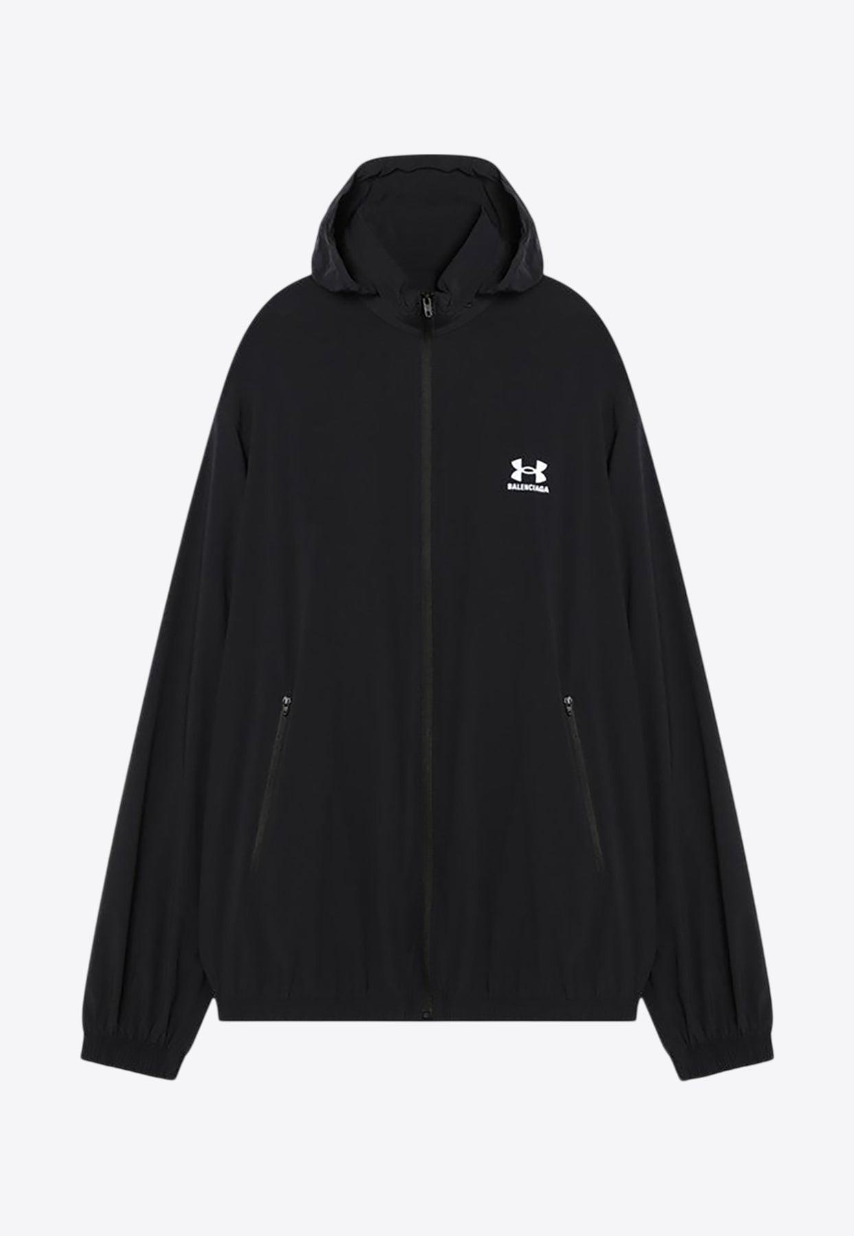 Balenciaga X Under Armour Oversized Windbreaker Jacket in Black