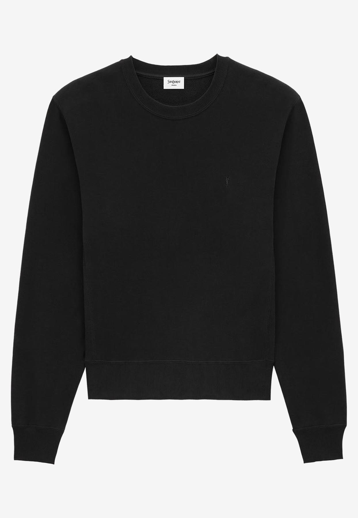 スウェット・トレーナー SAINT LAURENT Black Cotton Sweatshirt Saint Laurent Cotton Sweatshirt | italist