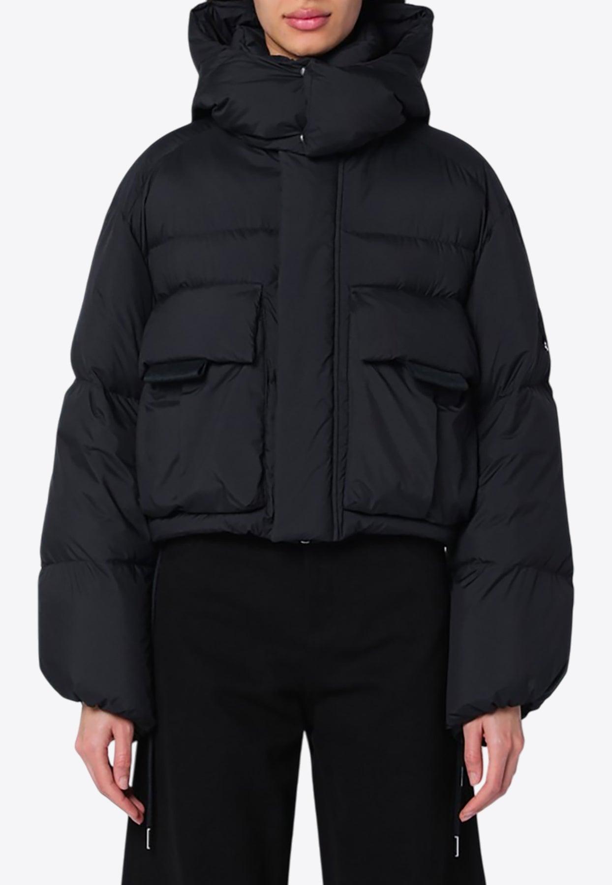 MONCLER Willow Camille Reign Smith ALEXI Hood Cropped Down vest Short jacket outerwear black 2