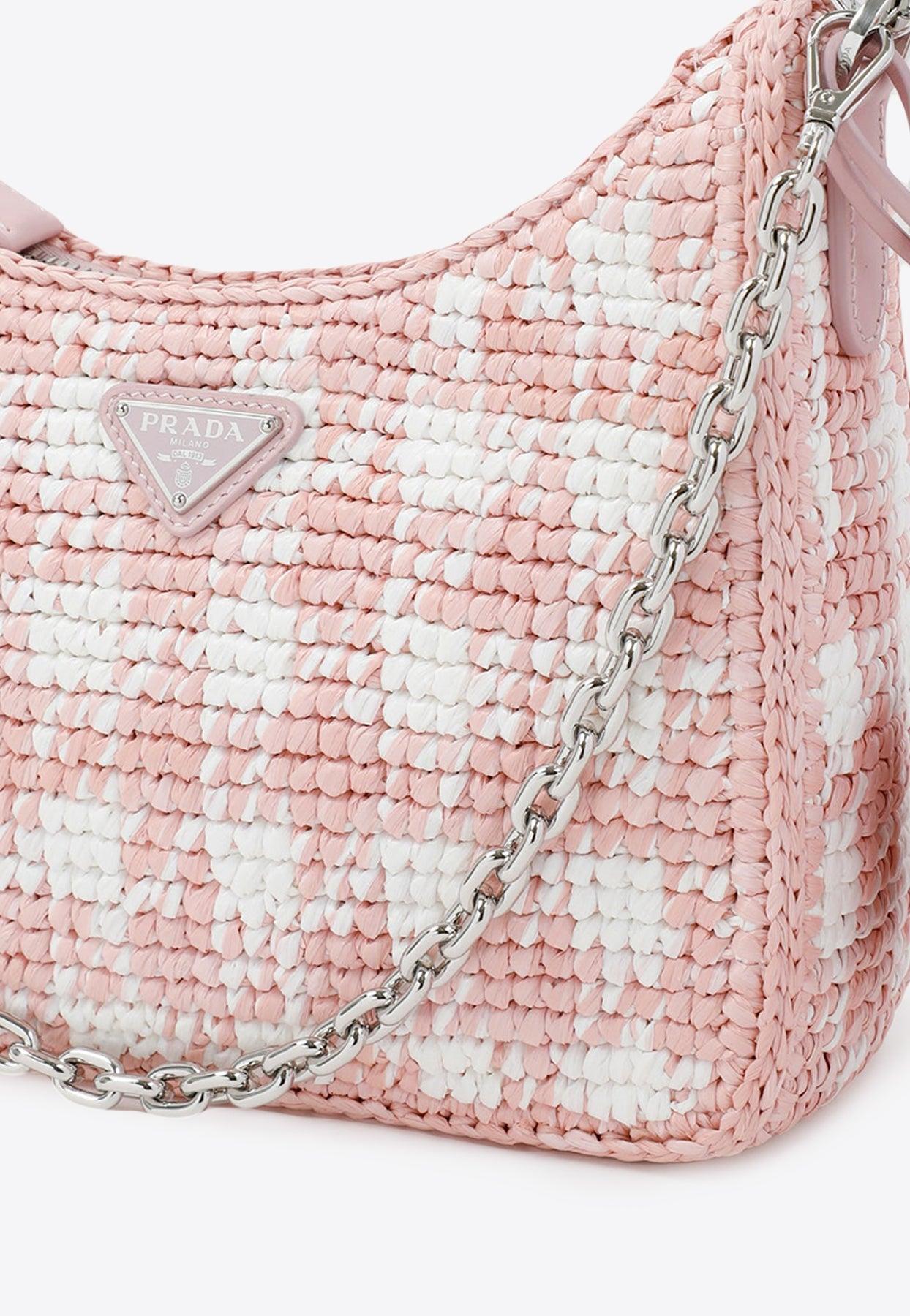 Prada Re-edition Crochet Mini-bag in Pink | Lyst