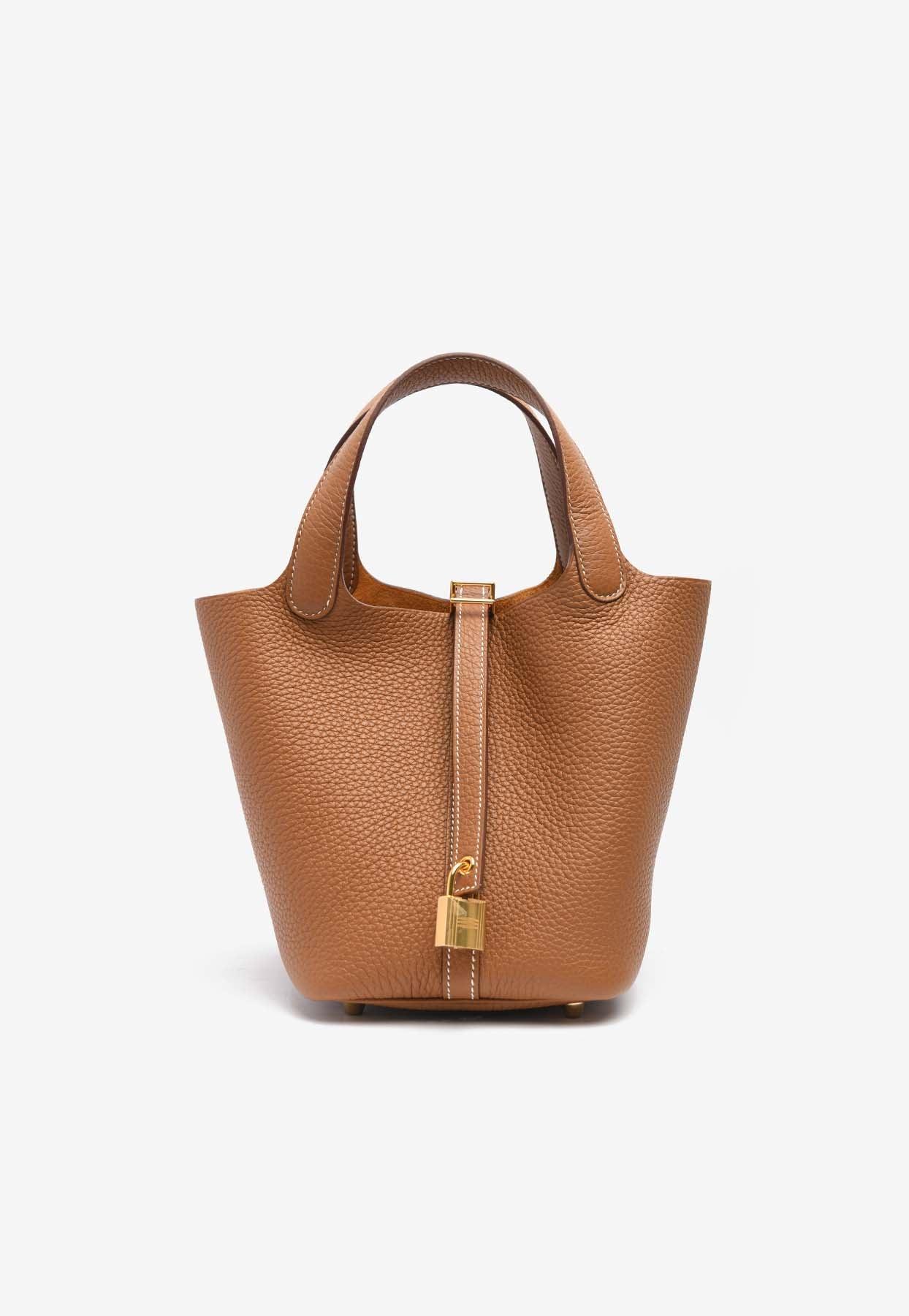 Hermes Picotin 18 In Gold Clemence Leather With Gold Hardware in White Lyst
