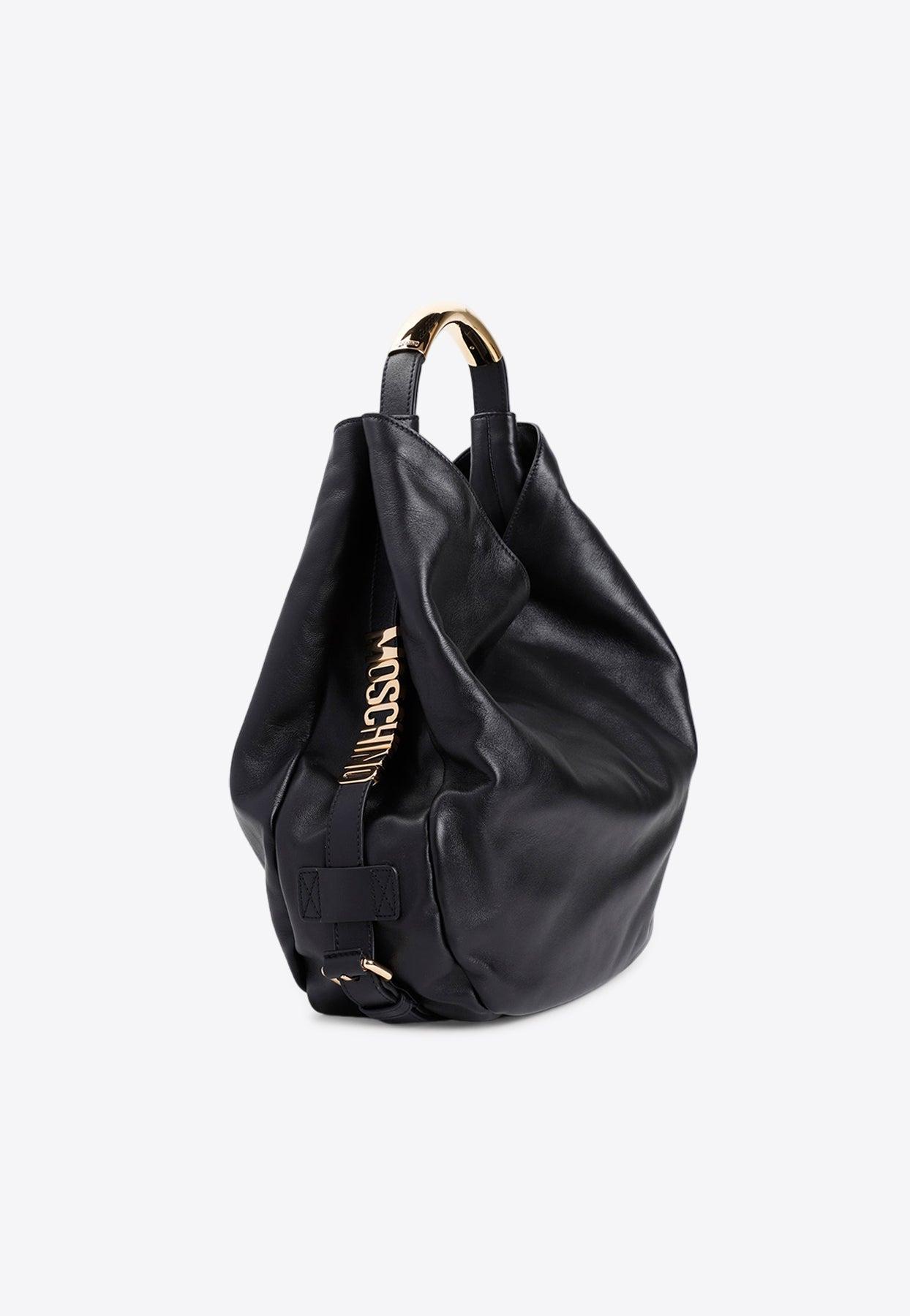 Moschino Medium Handle Me Shoulder Bag in Black | Lyst