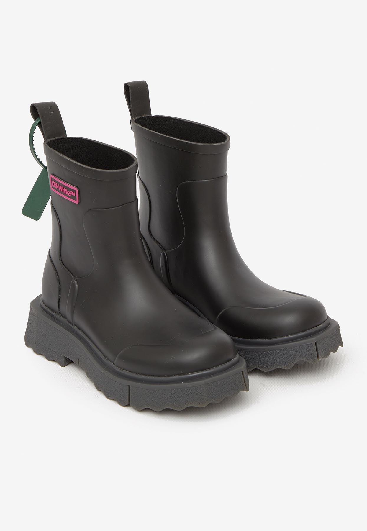 Off-White Black Sponge Rain Boots