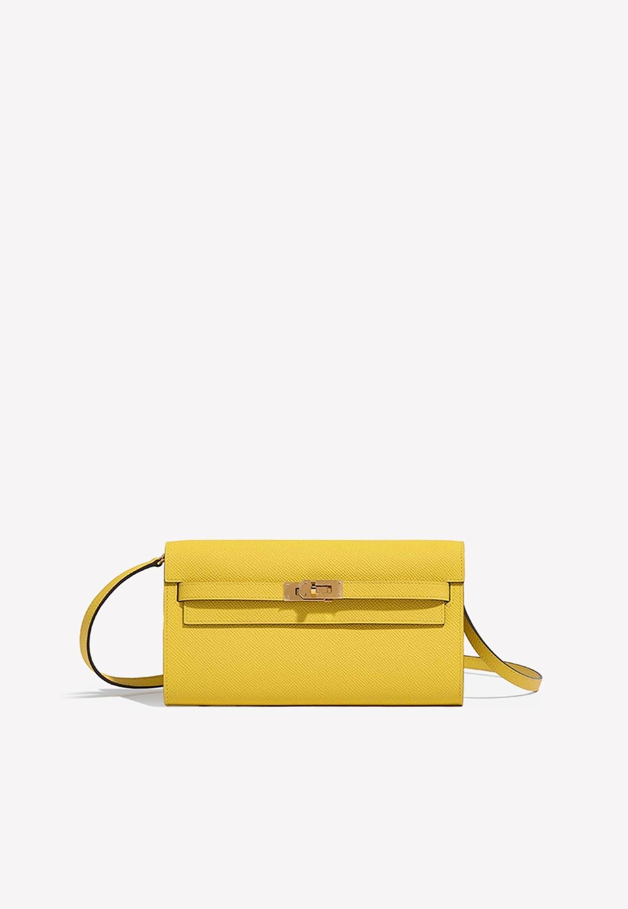 Hermès Kelly To Go Wallet In Jaune De Naples Epsom With Gold Hardware in  Yellow | Lyst