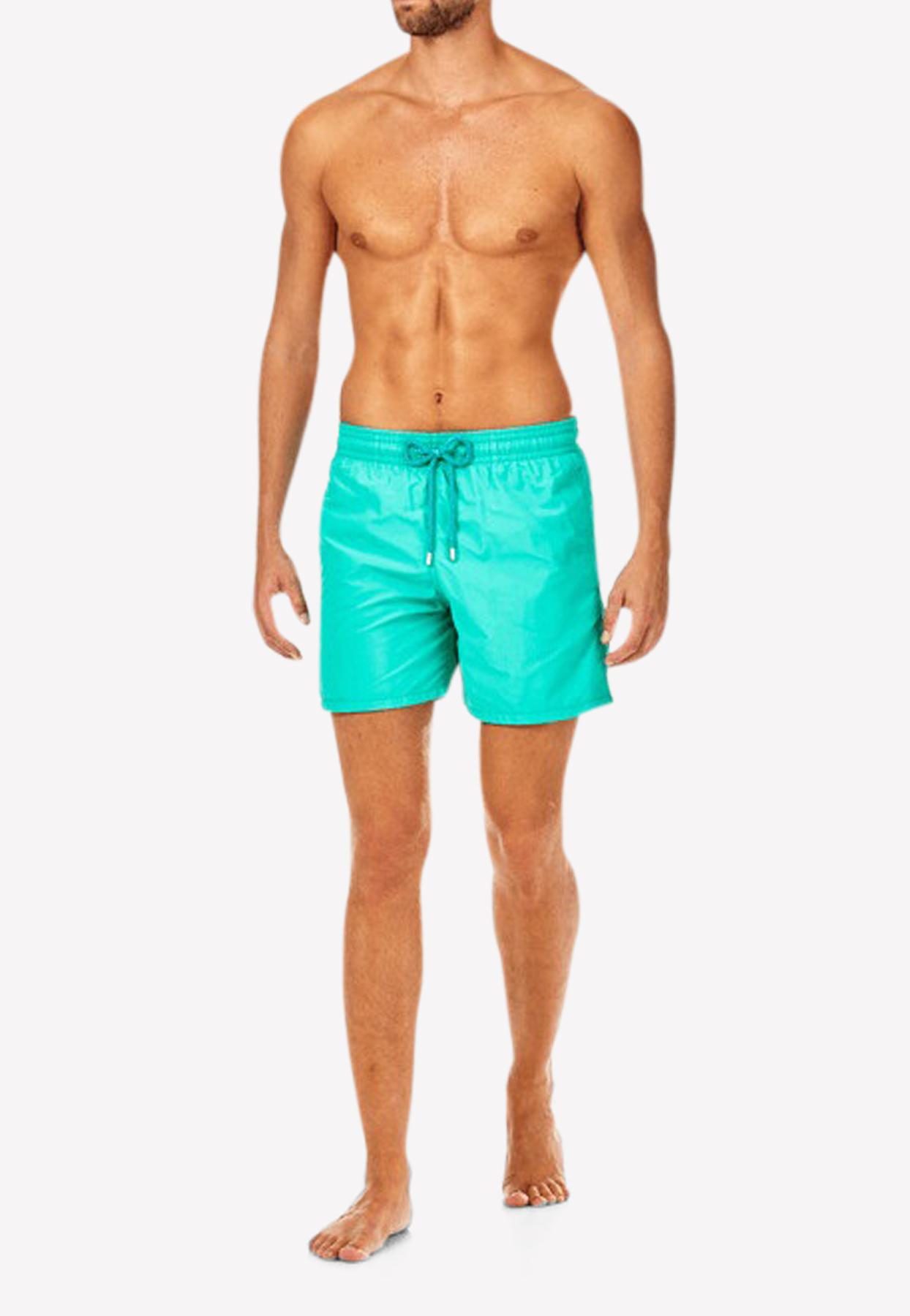 Vilebrequin Synthetic Moorea Men's Drawstring Swim Shorts in Green for
