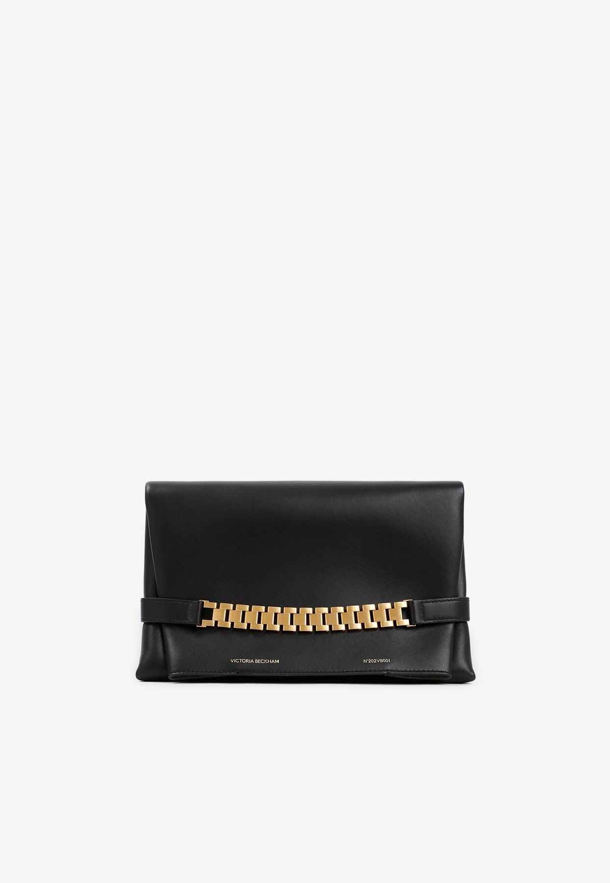 Victoria Beckham Chain Clutch Bag In Leather in White | Lyst