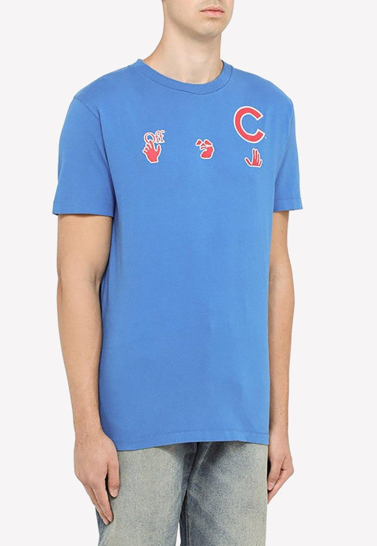 Off-White c/o Virgil Abloh Chicago Cubs Crewneck T-shirt in Blue