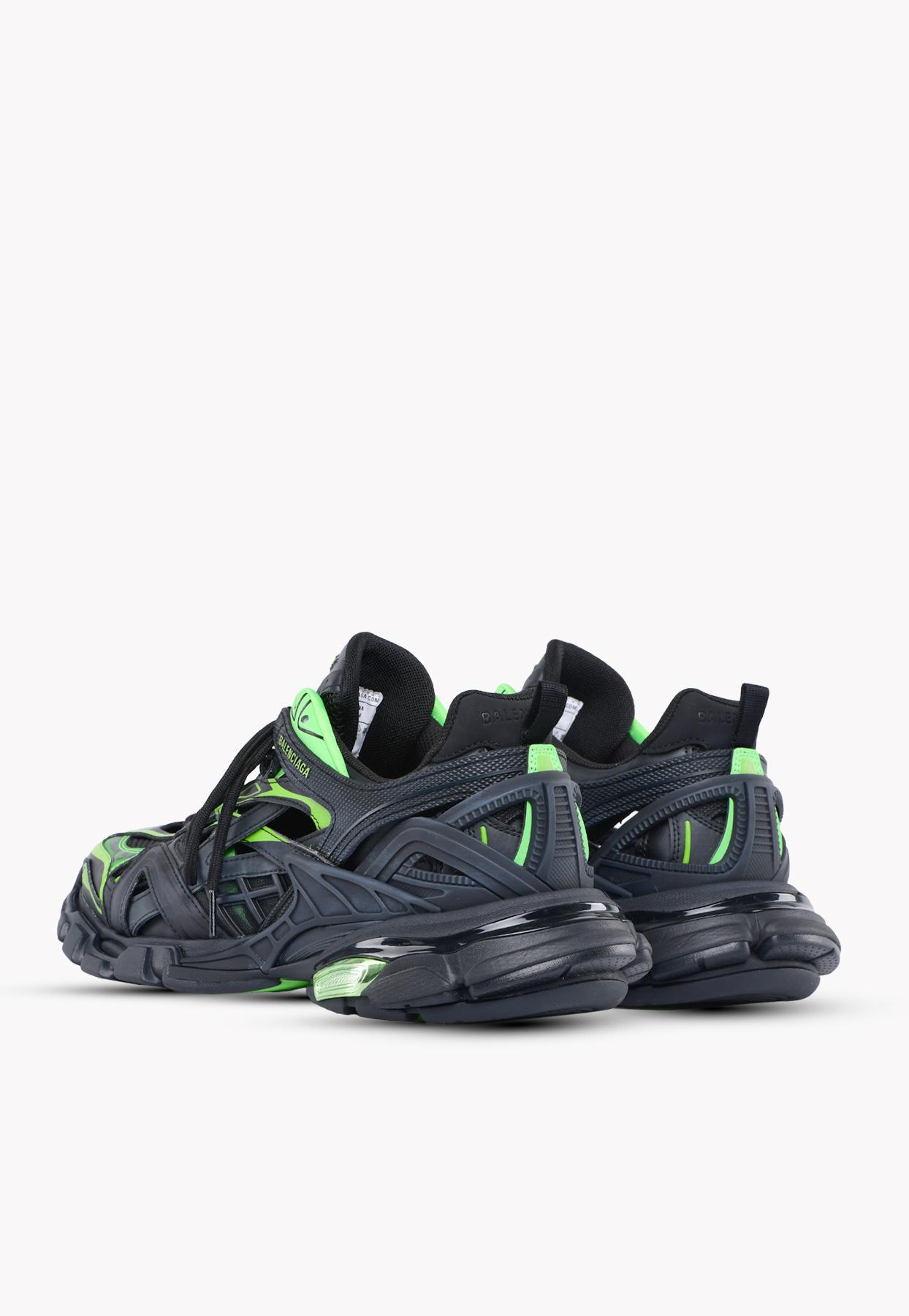 Balenciaga Synthetic Track.2 Mesh And Nylon Trainers in Black Green (Green)  for Men | Lyst