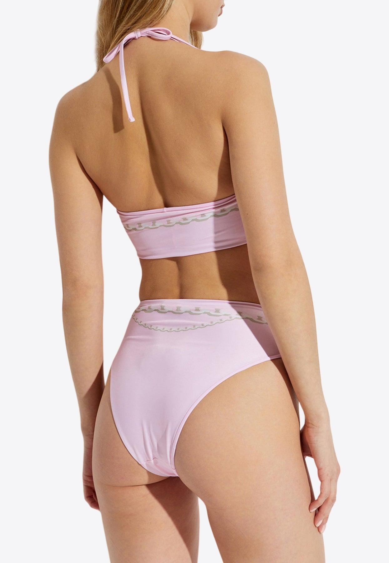 【関税送料込】VERSACE Versace Treasure bikini bottom Pink Versace Treasure Bikini Bottoms Pink,Print | VERSACE