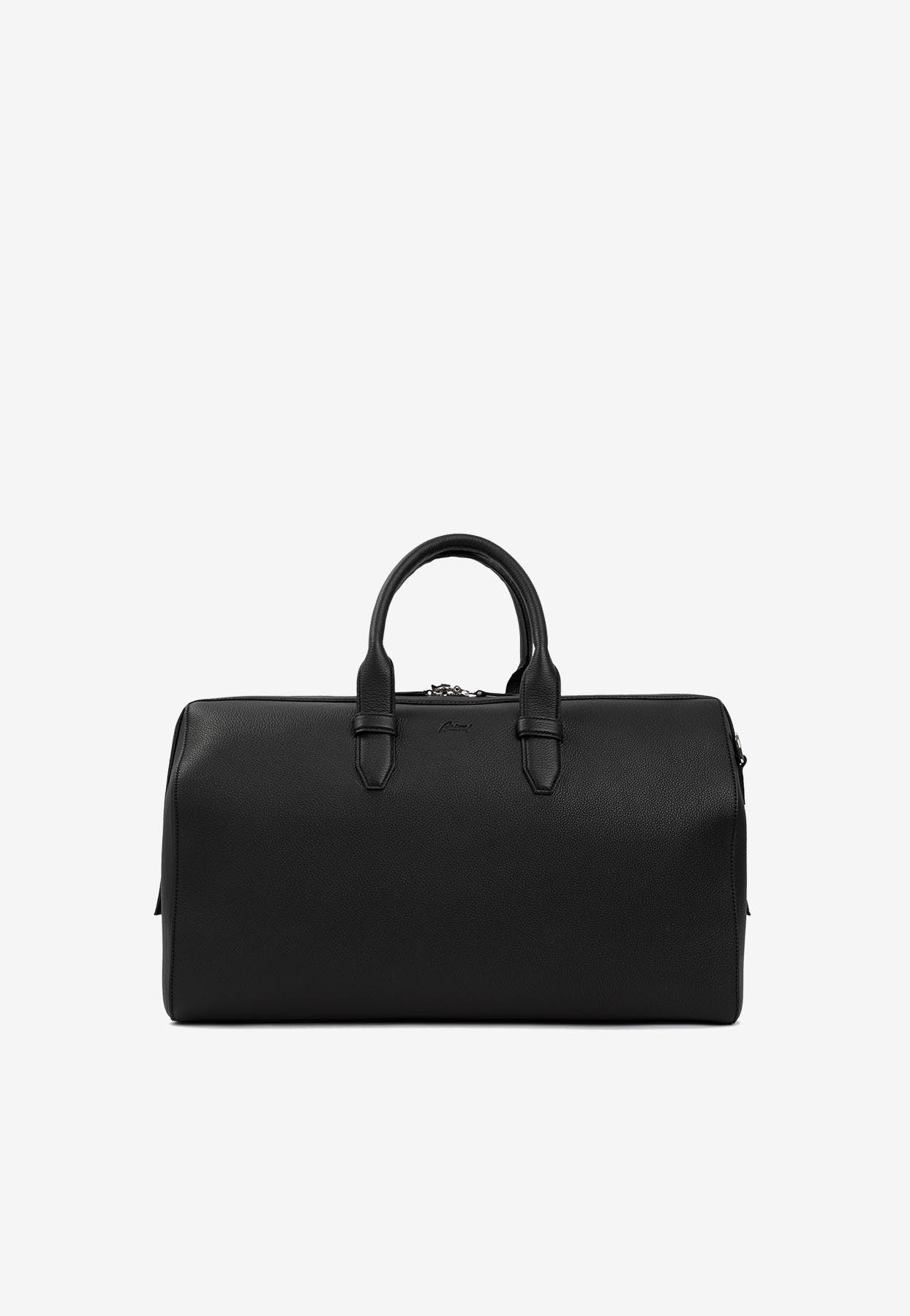 Brioni Small Duffle Bag In Grained Leather in Black for Men Lyst