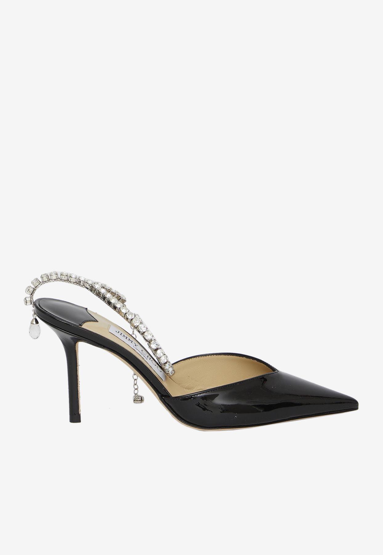 Jimmy Choo Saeda 85 Crystal-embellished Pumps In Patent Leather in ...