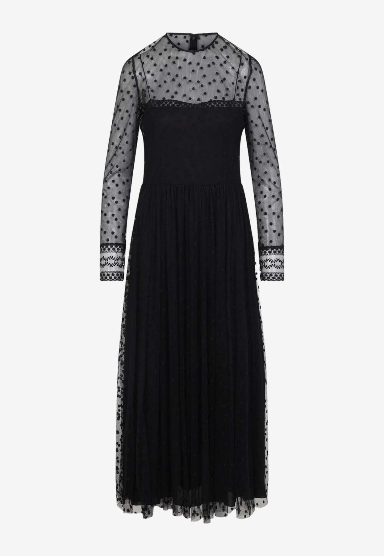 black slip dress long sleeve Black Le Stretch Lace Long Sleeve Dress