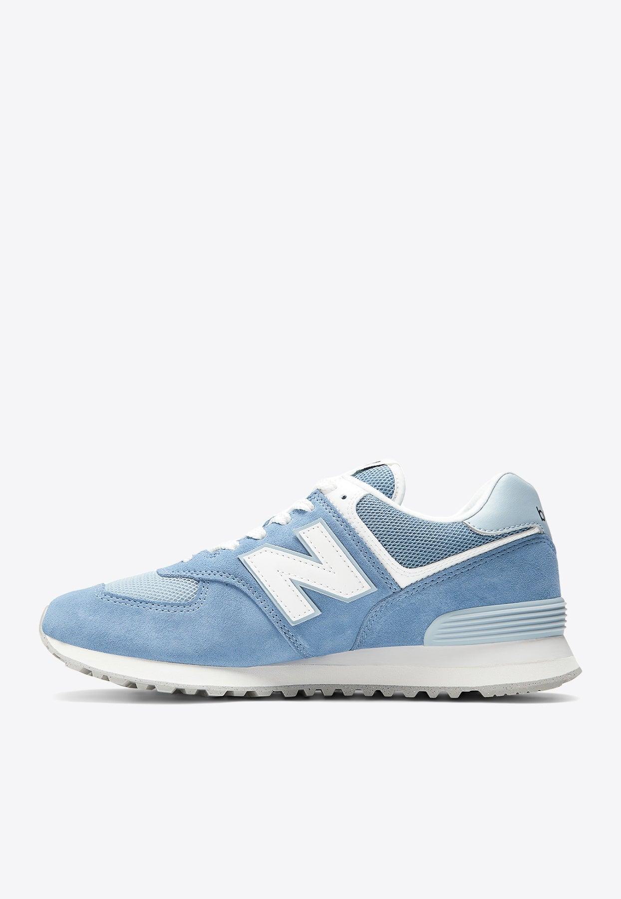 New Balance 574 Low-top Sneakers In Blue With White | Lyst