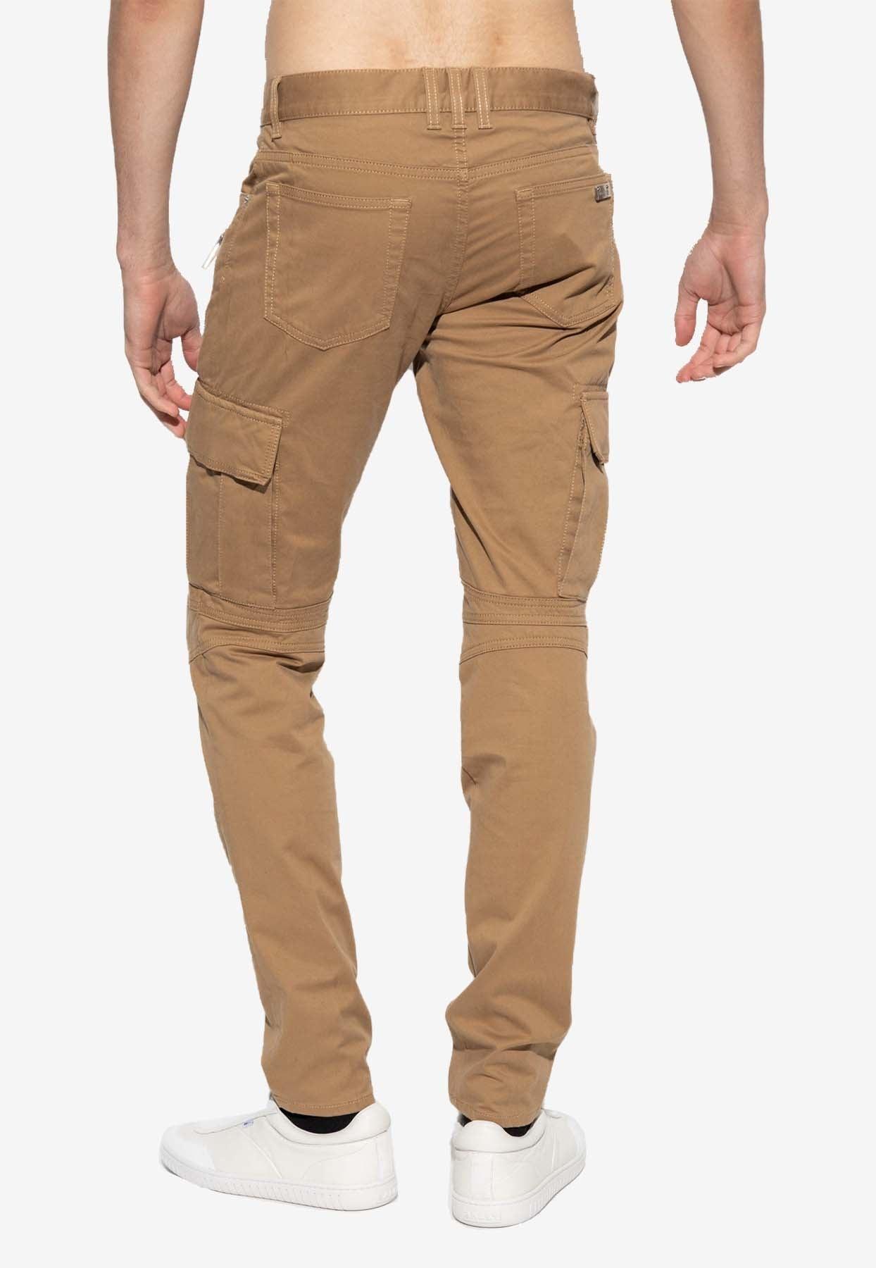 Balmain Slim-fit Cargo Pants in Natural for Men | Lyst
