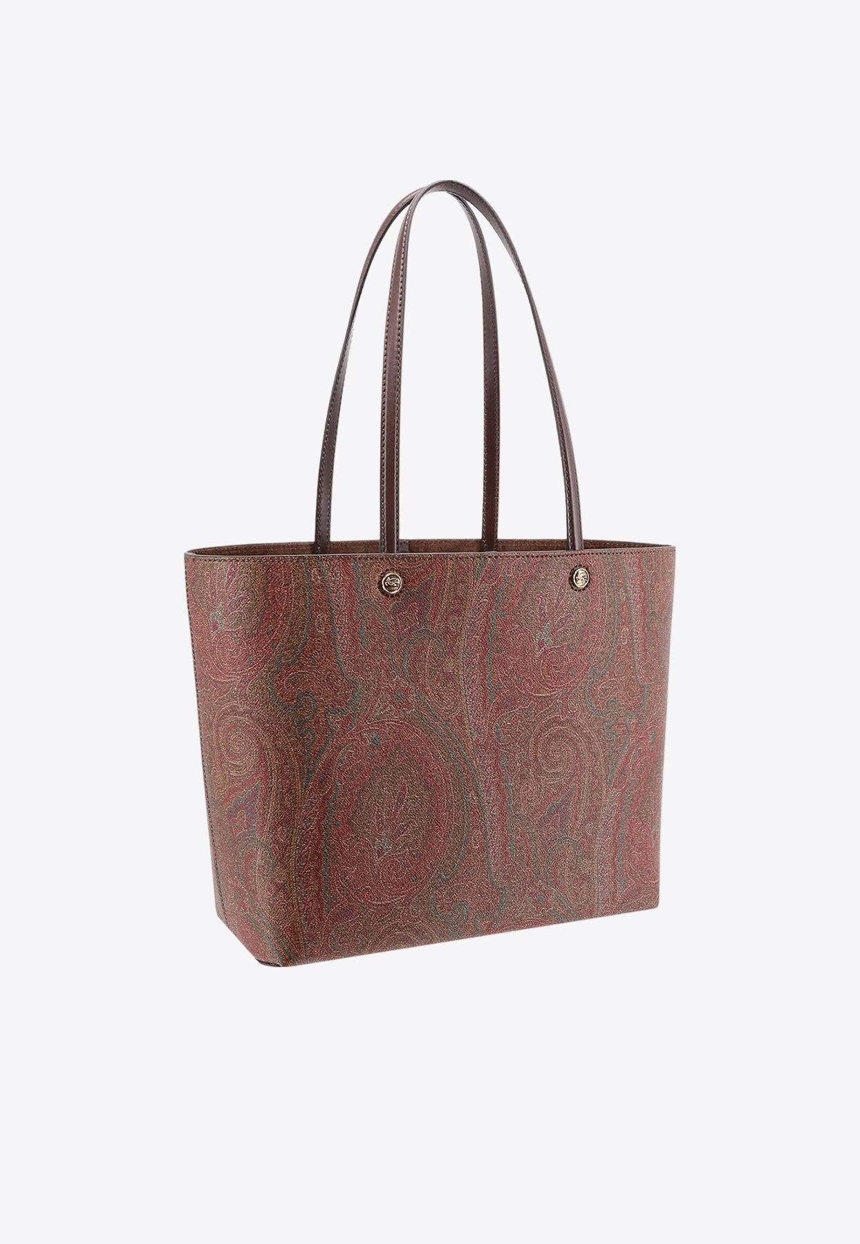 Etro Large Paisley Jacquard Tote Bag in Brown Lyst