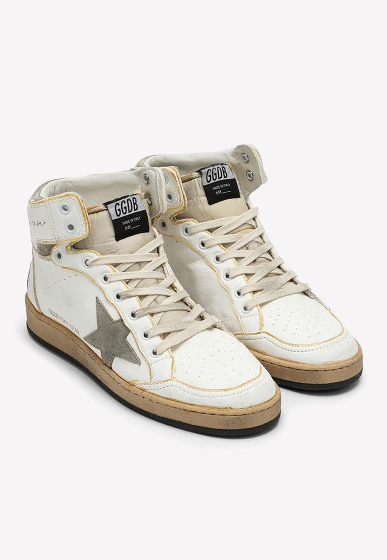 Golden Goose Sky-star High-top Sneakers in White | Lyst