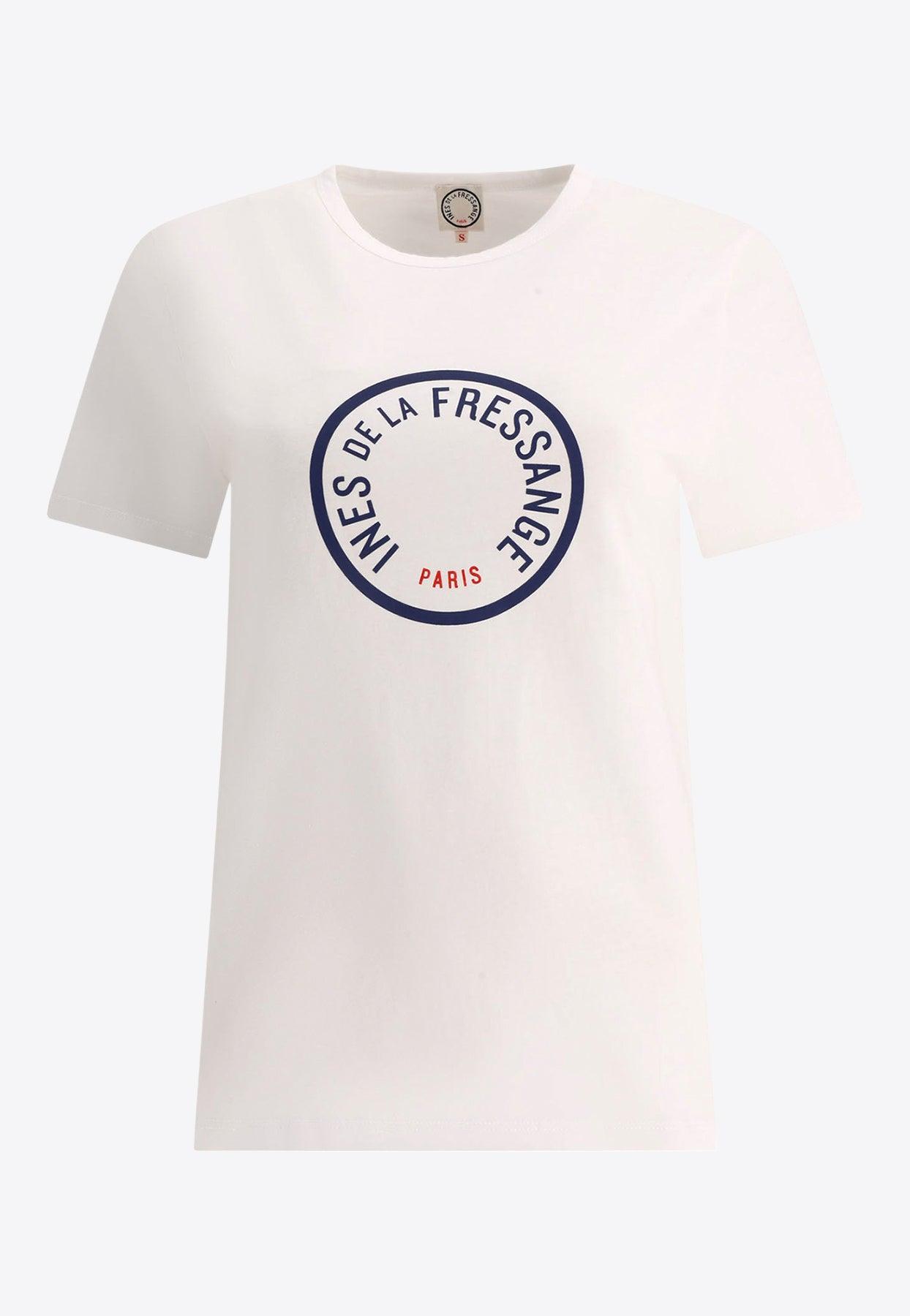 Tシャツ・カットソー INES DE LA FRESSANGE SS25 Shirts (14T511CO051 F131) Women's PEACE FOR ALL Graphic T-Shirt (Ines de la Fressange