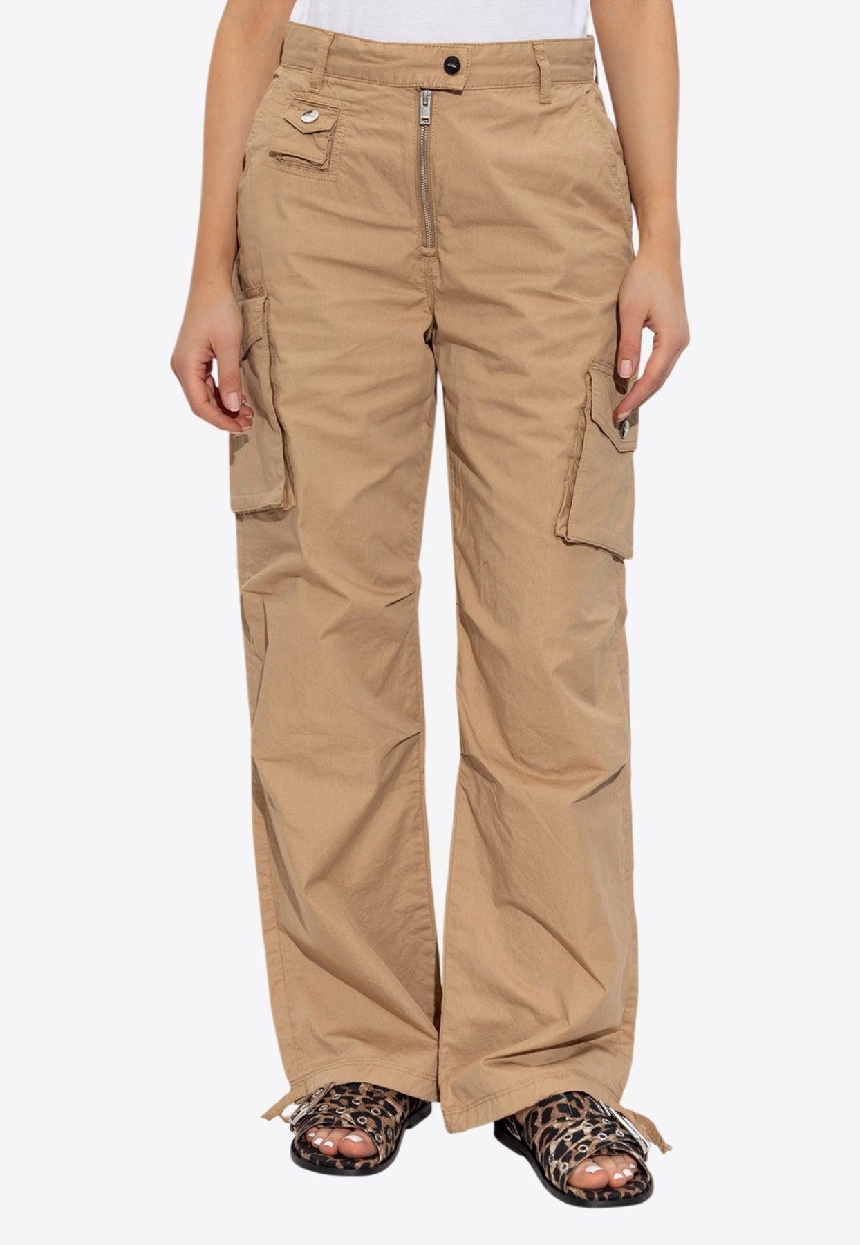 パンツ GANNI Stretch Shell Elasticated Cargo Pants GANNI Stretch Shell Elasticated Cargo Pants