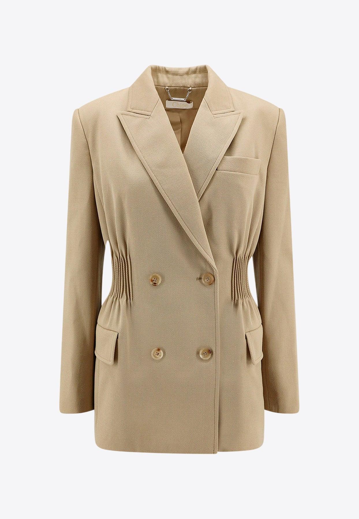 ジャケット Chloe Mustard Wool Blazer Chloe Corduroy Single Breasted Blazer With Flap Pockets