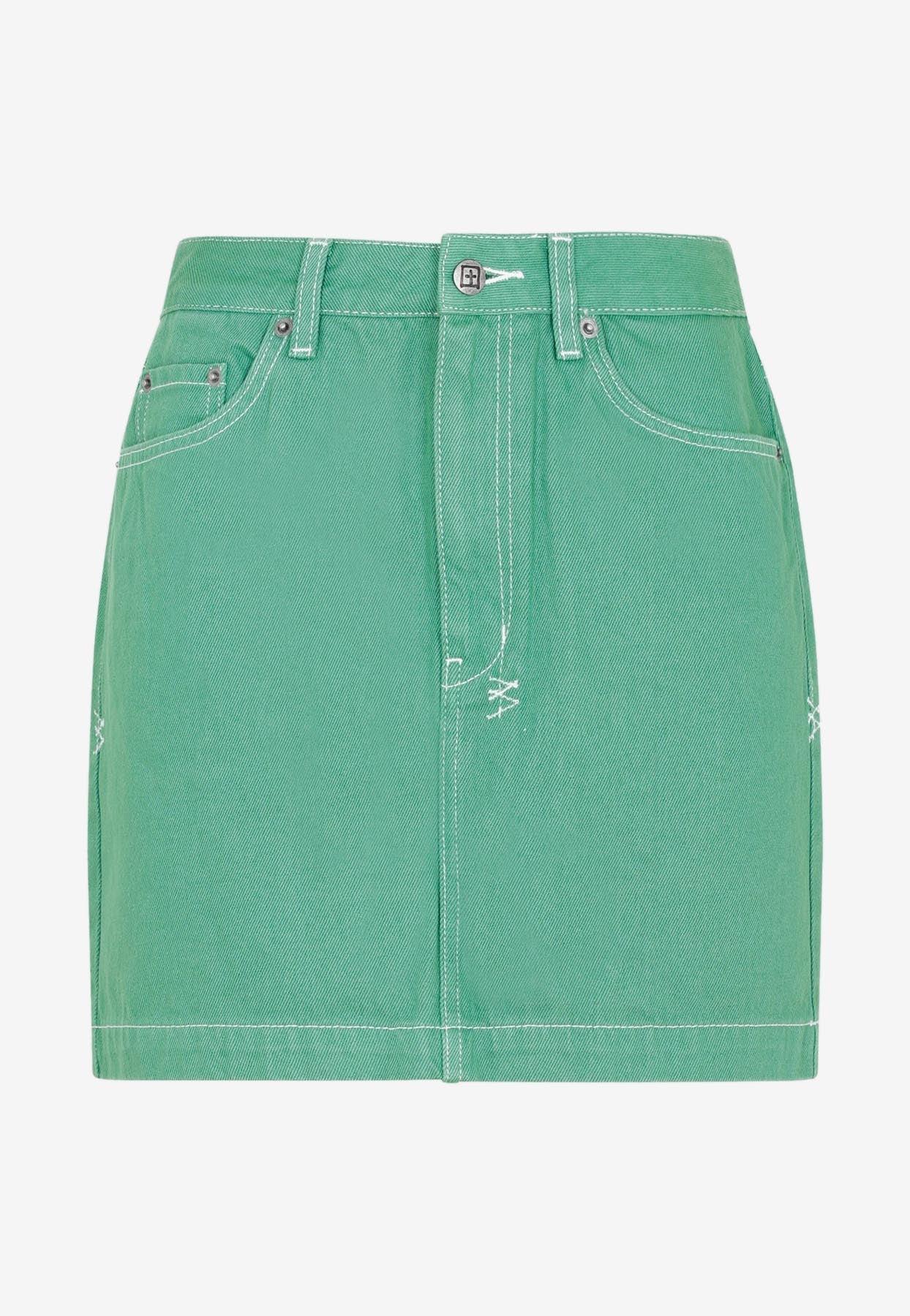Ksubi Mini Denim Skirt in Green Lyst